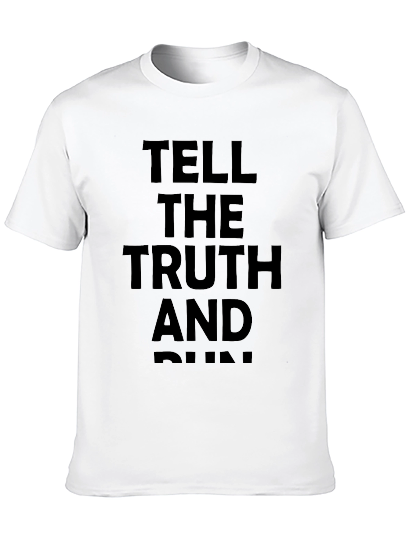 Black Tell the Truth and Run Graphic Tee - Black view 10