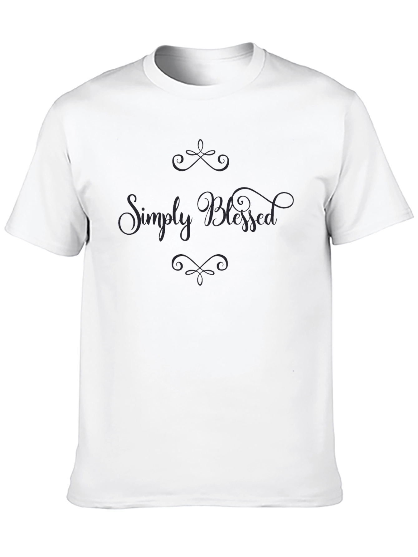 Black Simply Blessed Graphic Tee - Black Crew Neck view 10
