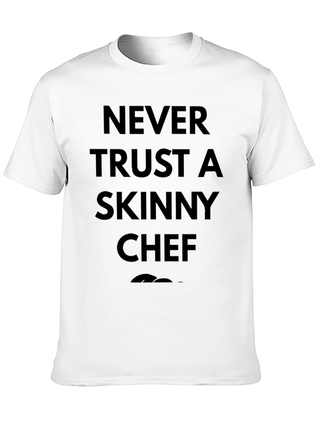 Black Never Trust a Skinny Chef Graphic Tee - Black Cotton Blend view 10