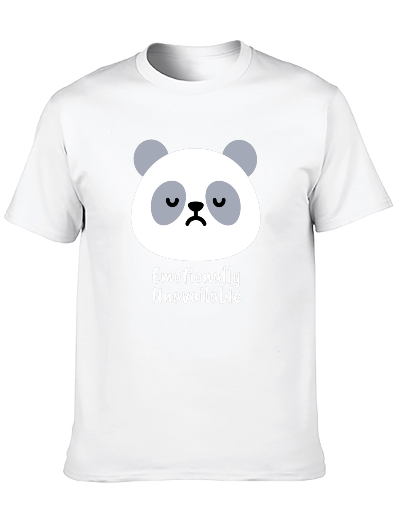 Black Emotionally Unavailable Panda Graphic Tee - Black view 10