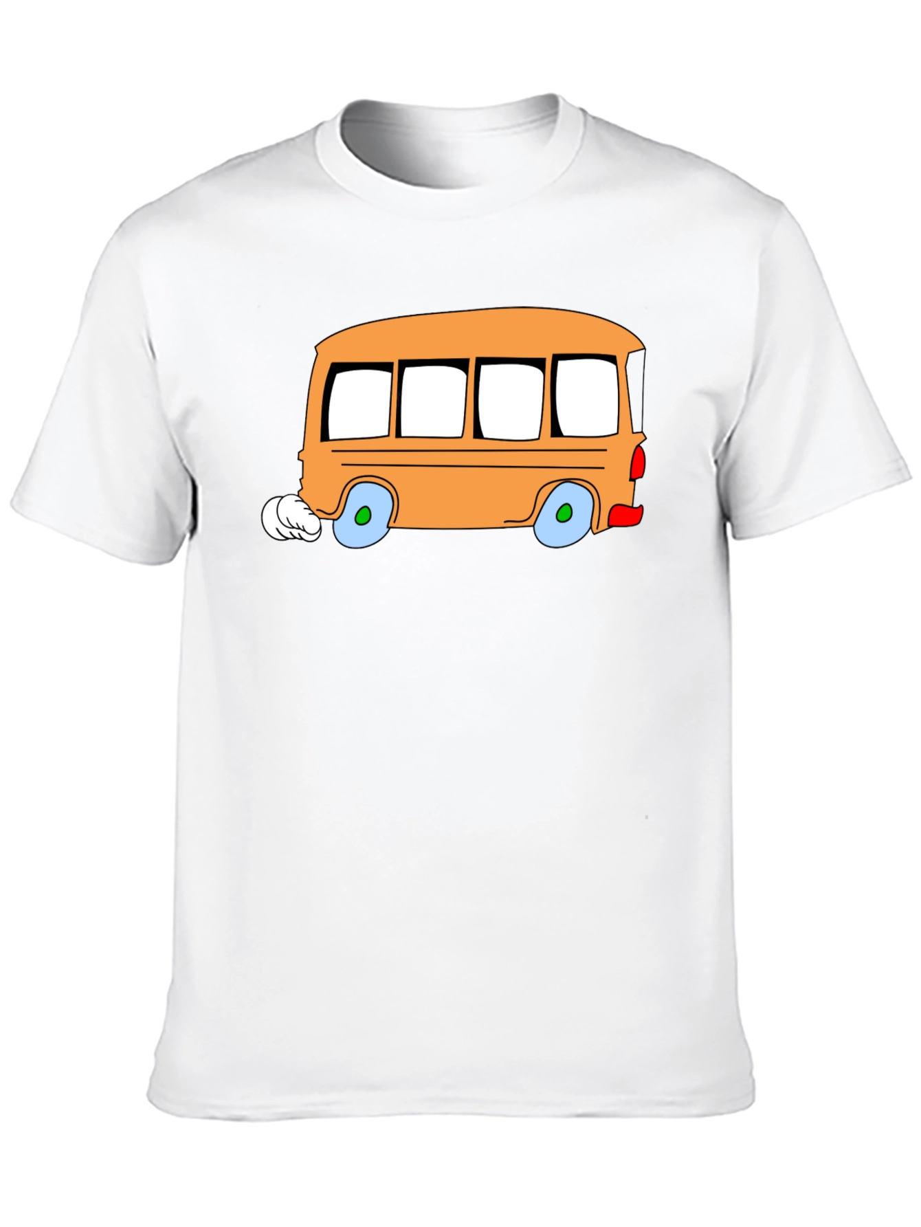 Black Cartoon Bus Graphic Tee - Fun & Unique Design view 10