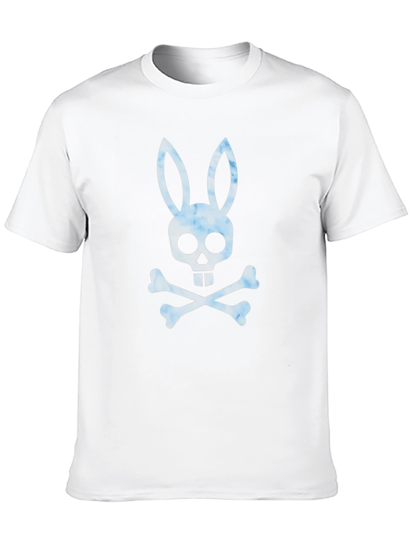 Black Skull Rabbit Bones T-Shirt Graphic Print view 10