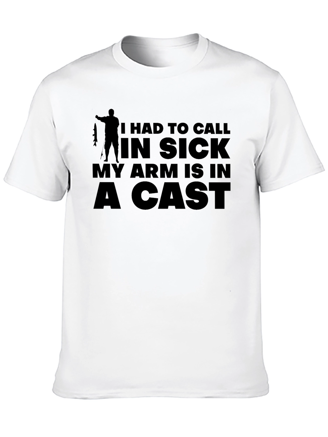 Black Funny Fishing T-Shirt - I Had To Call In Sick view 10