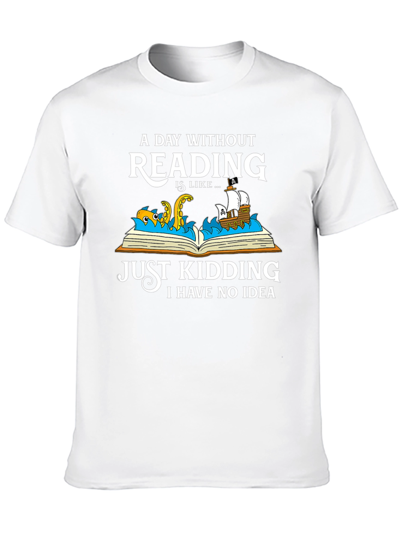 Black Reading Kraken Graphic Tee view 10