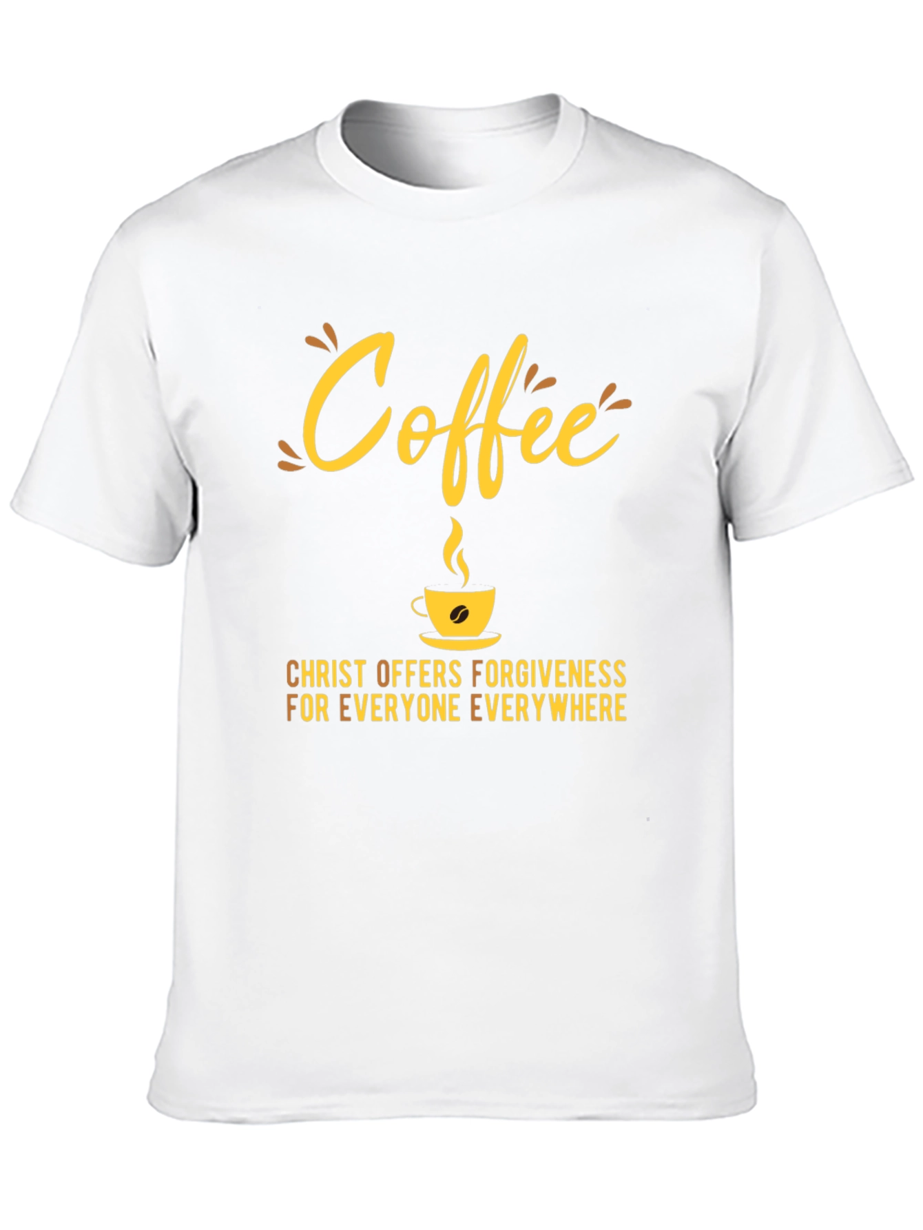 Black Coffee Christ Offers Forgiveness T-Shirt view 10
