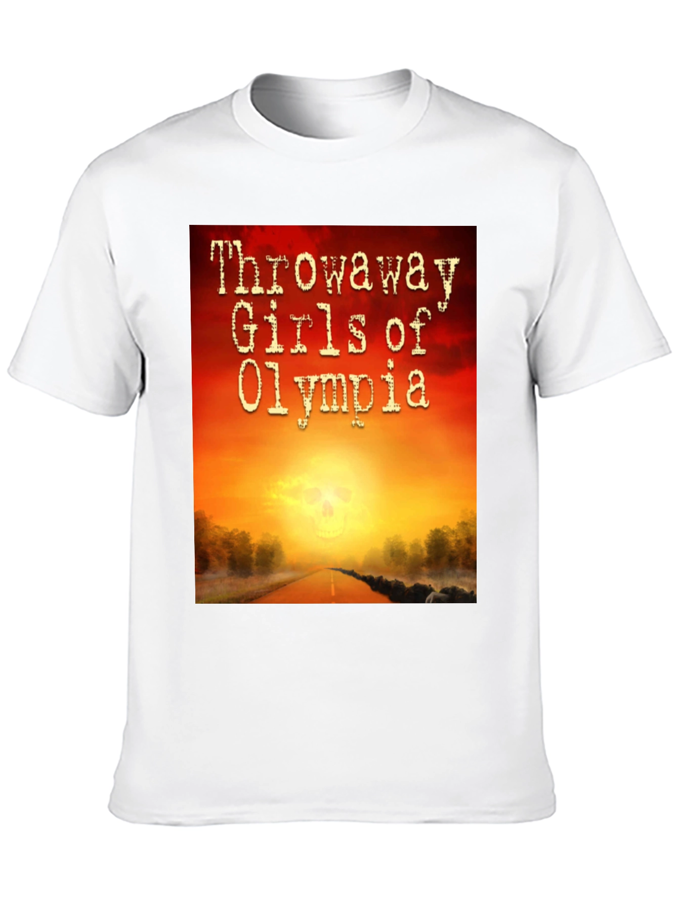 Black Throwaway Girls of Olympia T-Shirt view 10