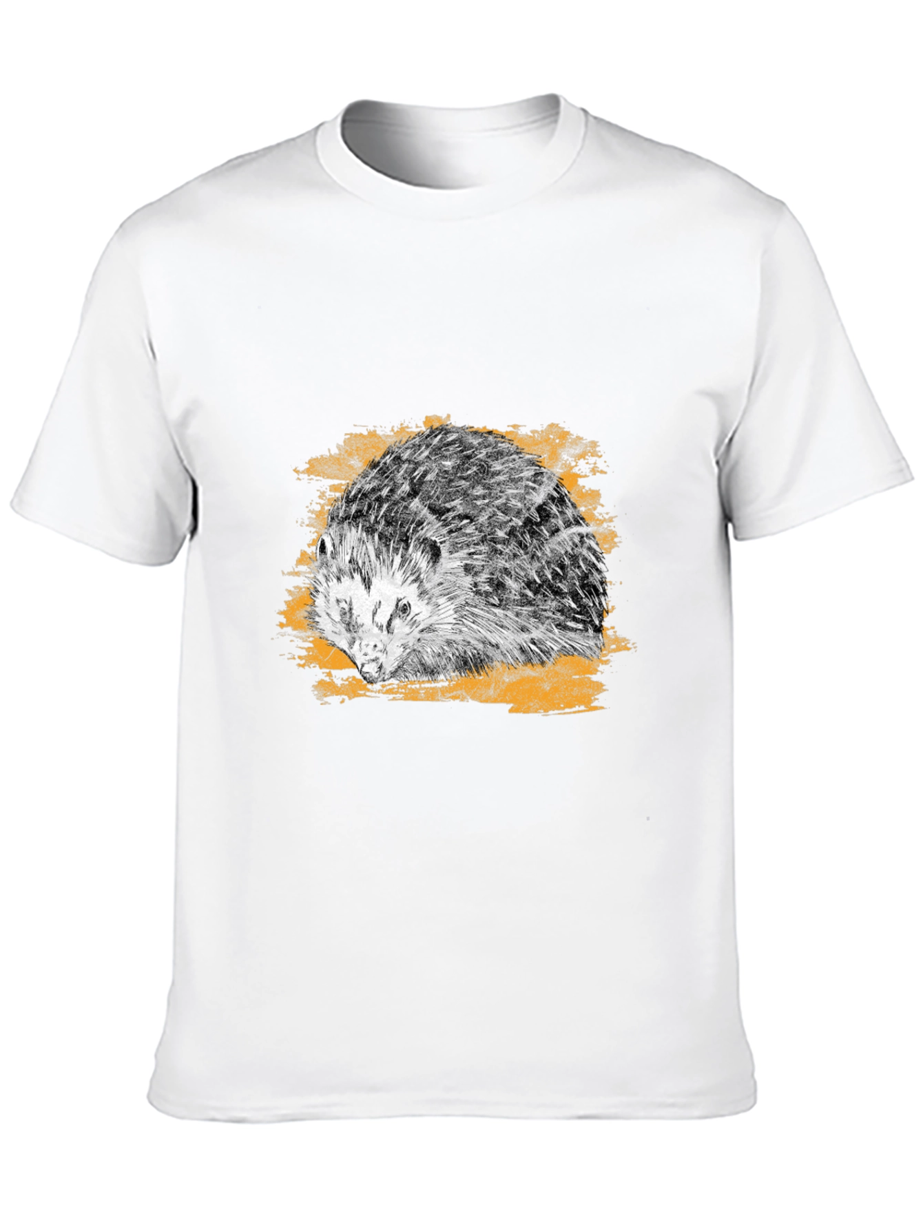Black Hedgehog Graphic Tee - Cool Animal Print Shirt view 10
