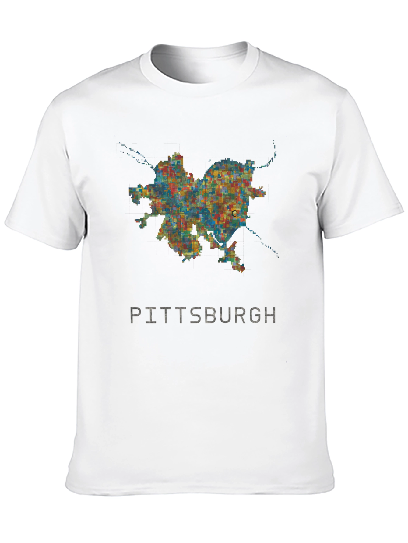Black Pittsburgh City Map Graphic Tee - Black view 10
