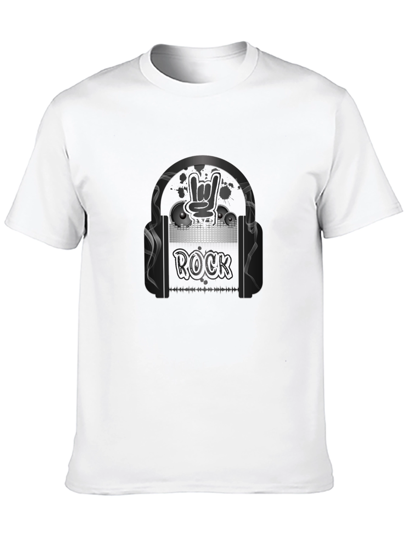 Black Rock Music Graphic Print Black T-Shirt view 10