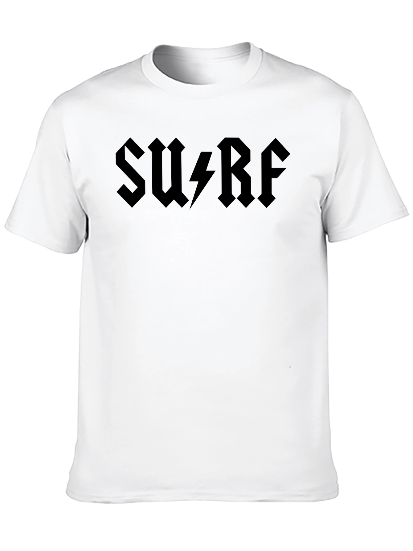 Black Surf AC DC Style Black Graphic T-Shirt view 10