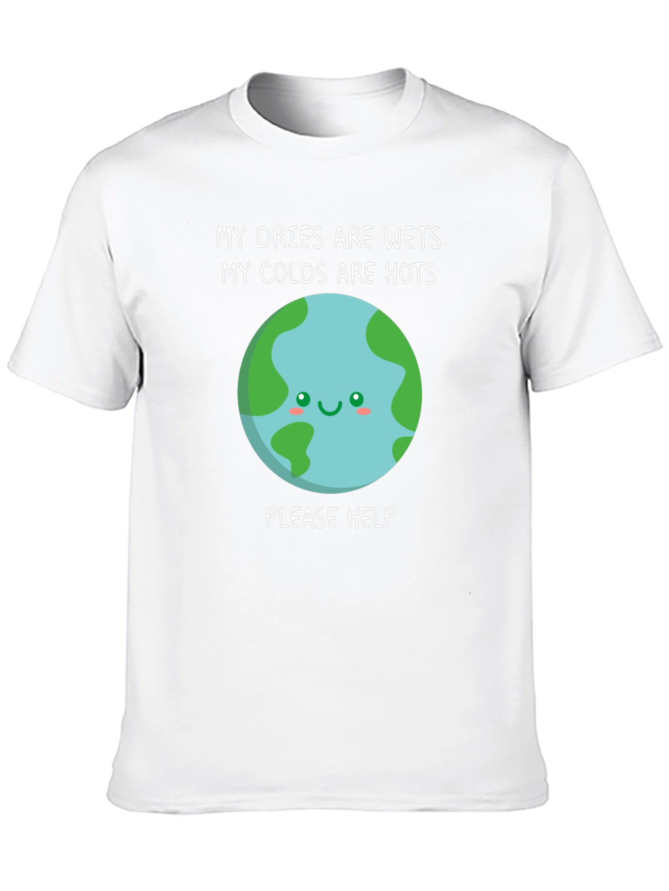 Black Earth Climate Change T-Shirt - 'Please Help' view 10