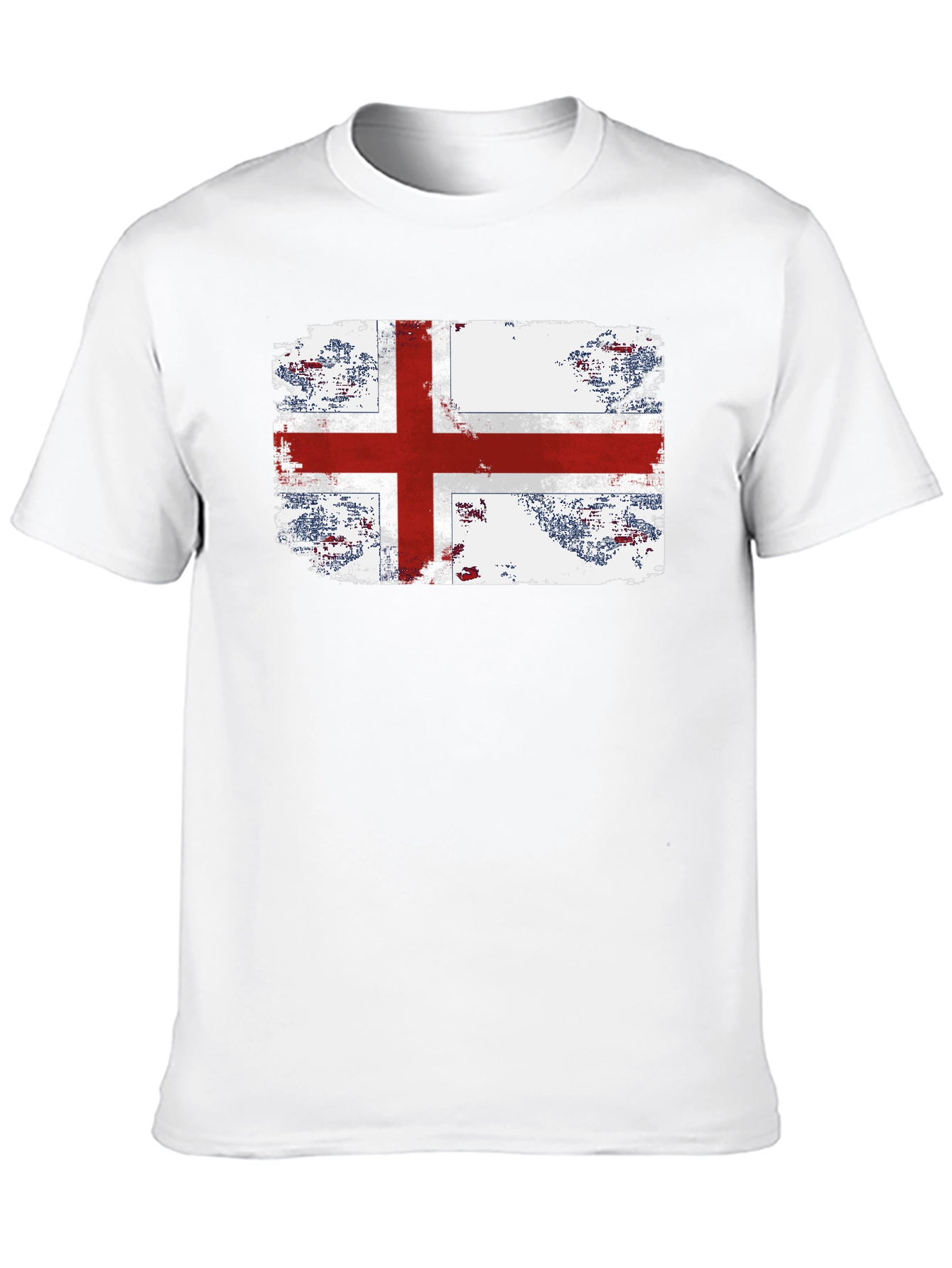 Black England Flag Grunge Graphic T-Shirt view 10