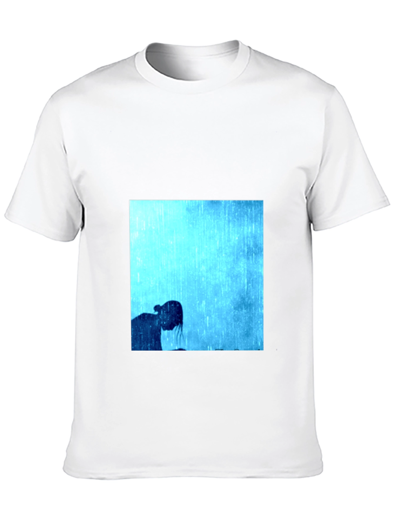 Black Rainy Day Silhouette Graphic Tee - Black view 10