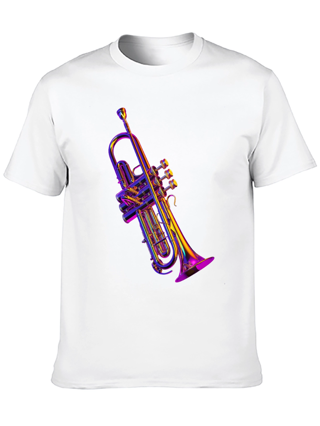 Black Neon Trumpet Graphic Tee - Musical Style view 10