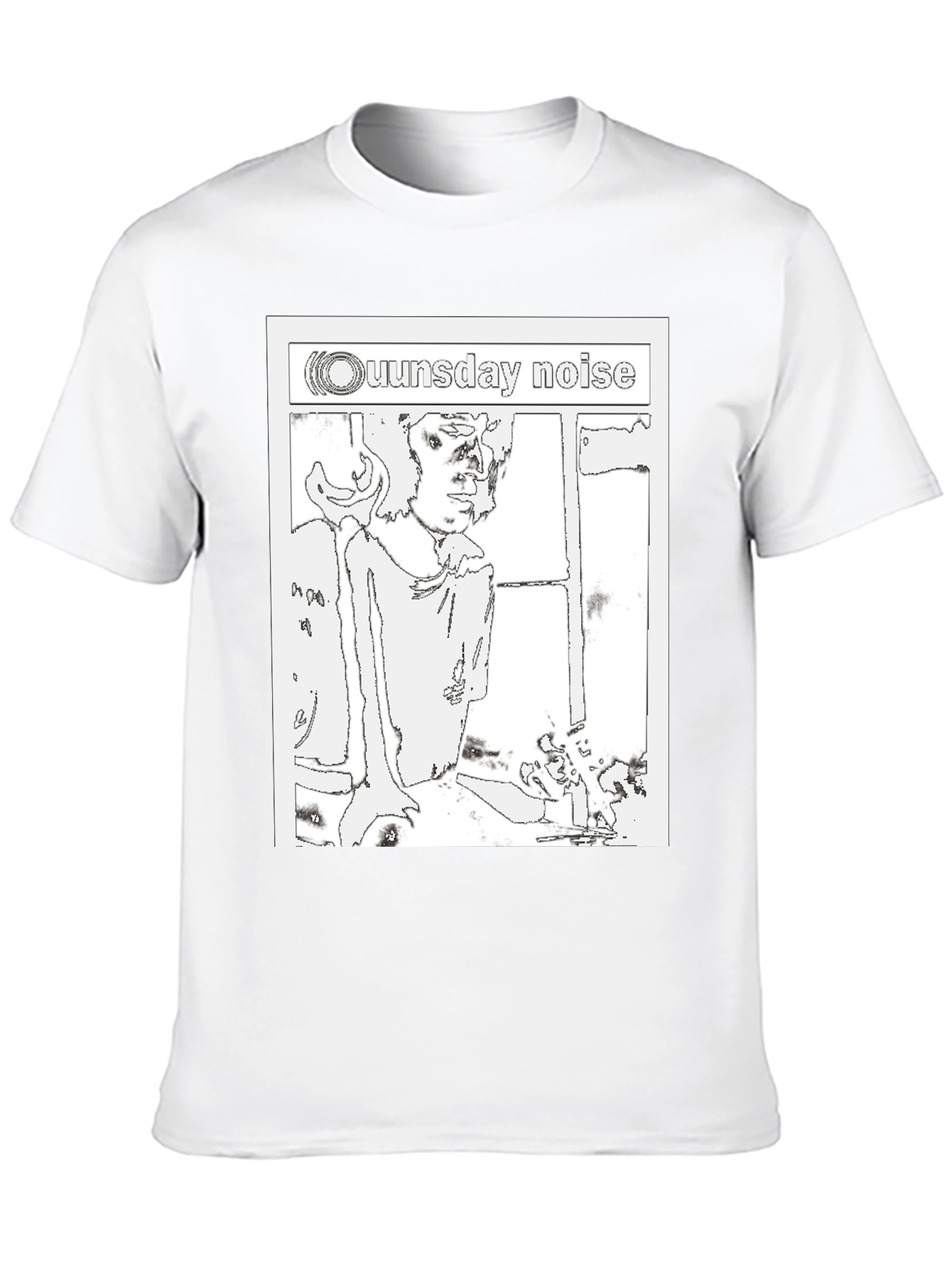 Black Ounsday Noise Graphic Tee - Edgy Design, Black Cotton view 10