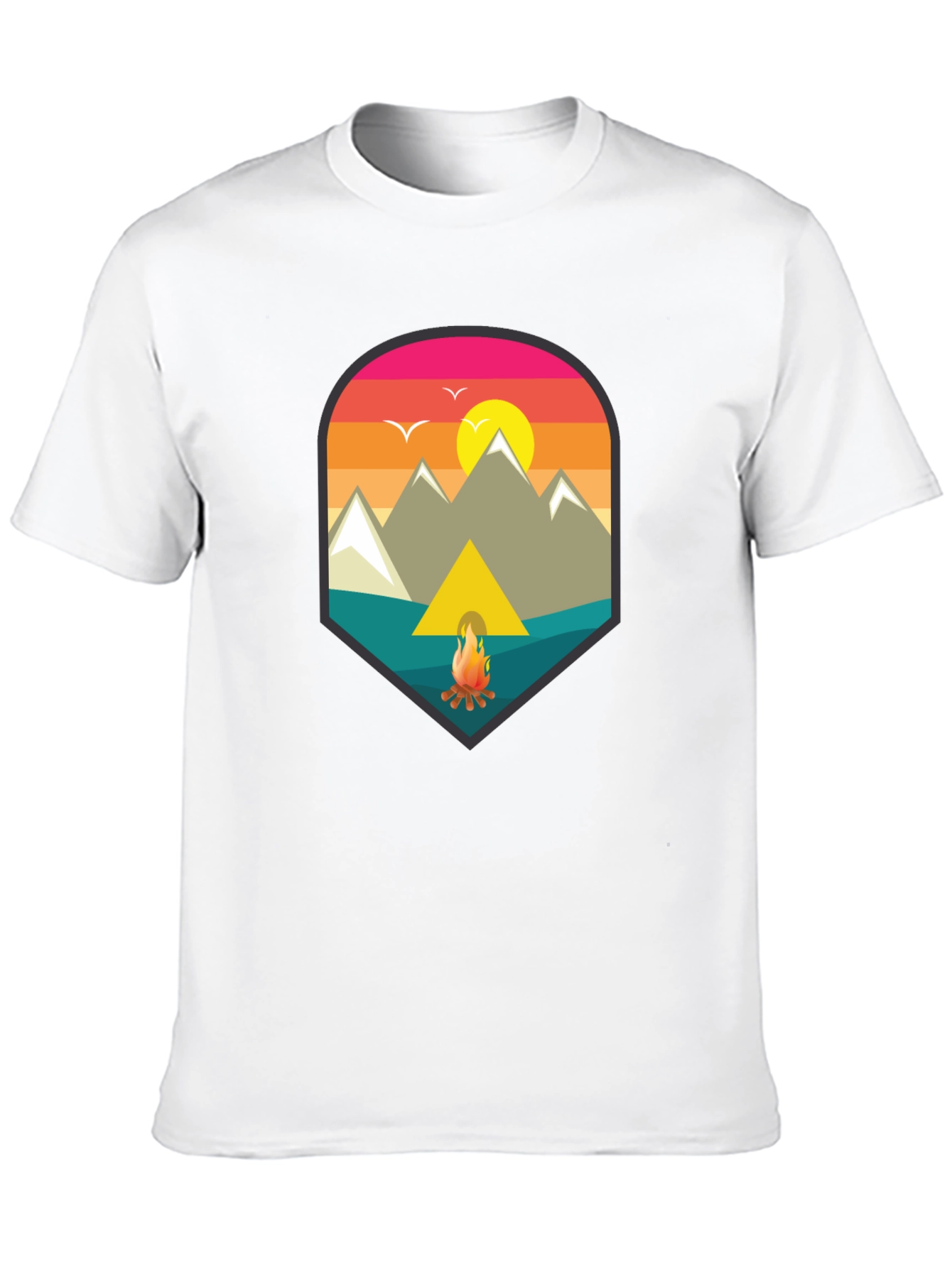 Black Camping Adventure Graphic Tee view 10