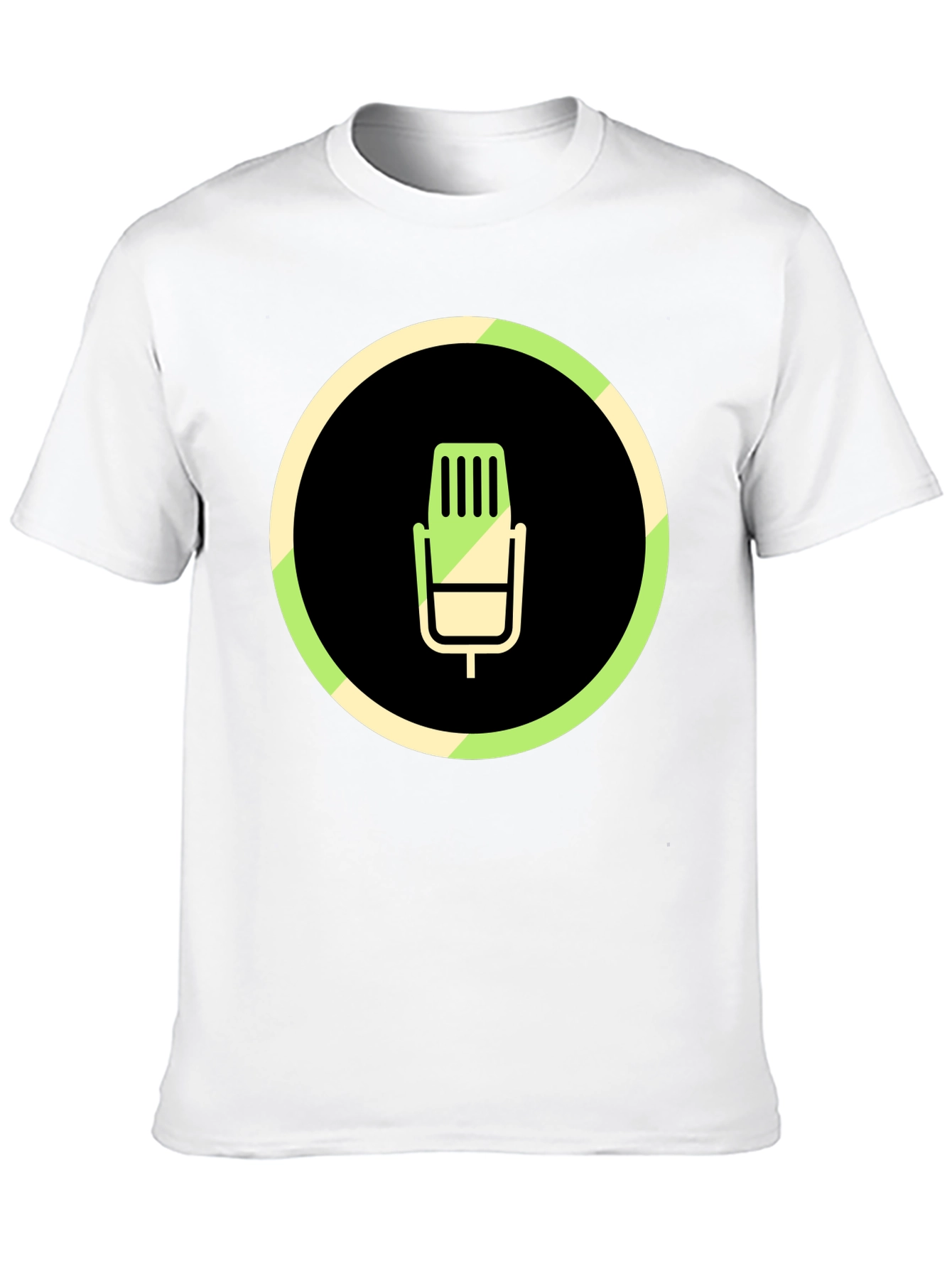Black Microphone Graphic Black T-Shirt view 10