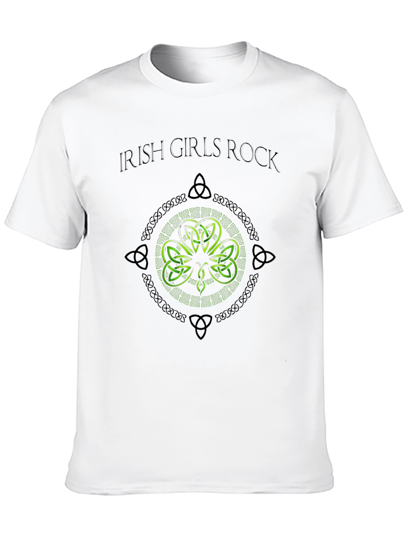 Black Irish Girls Rock St. Patrick's Day Shamrock T-Shirt view 10