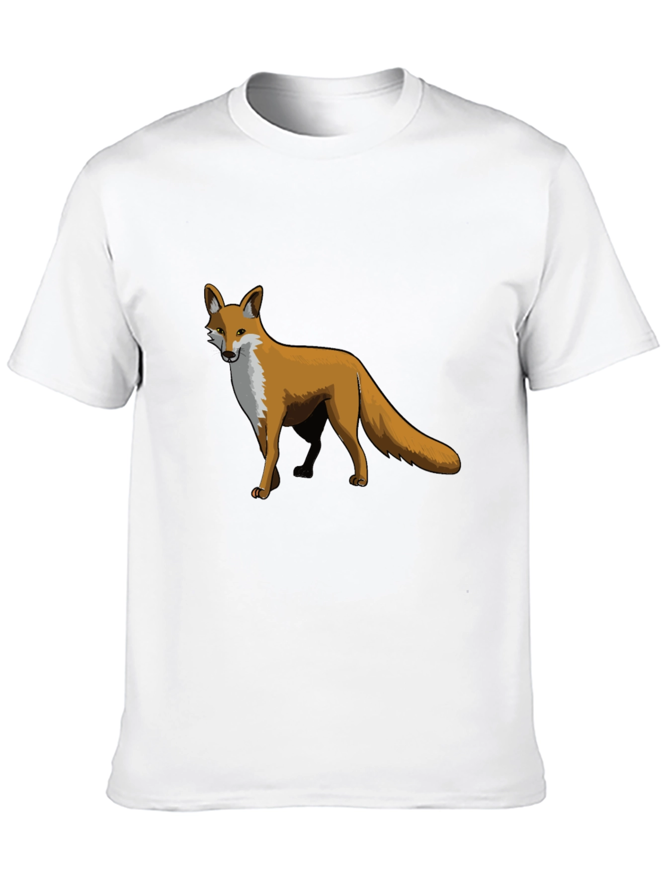 Black Fox Graphic Print Tee - Unique Animal Design T-Shirt view 10
