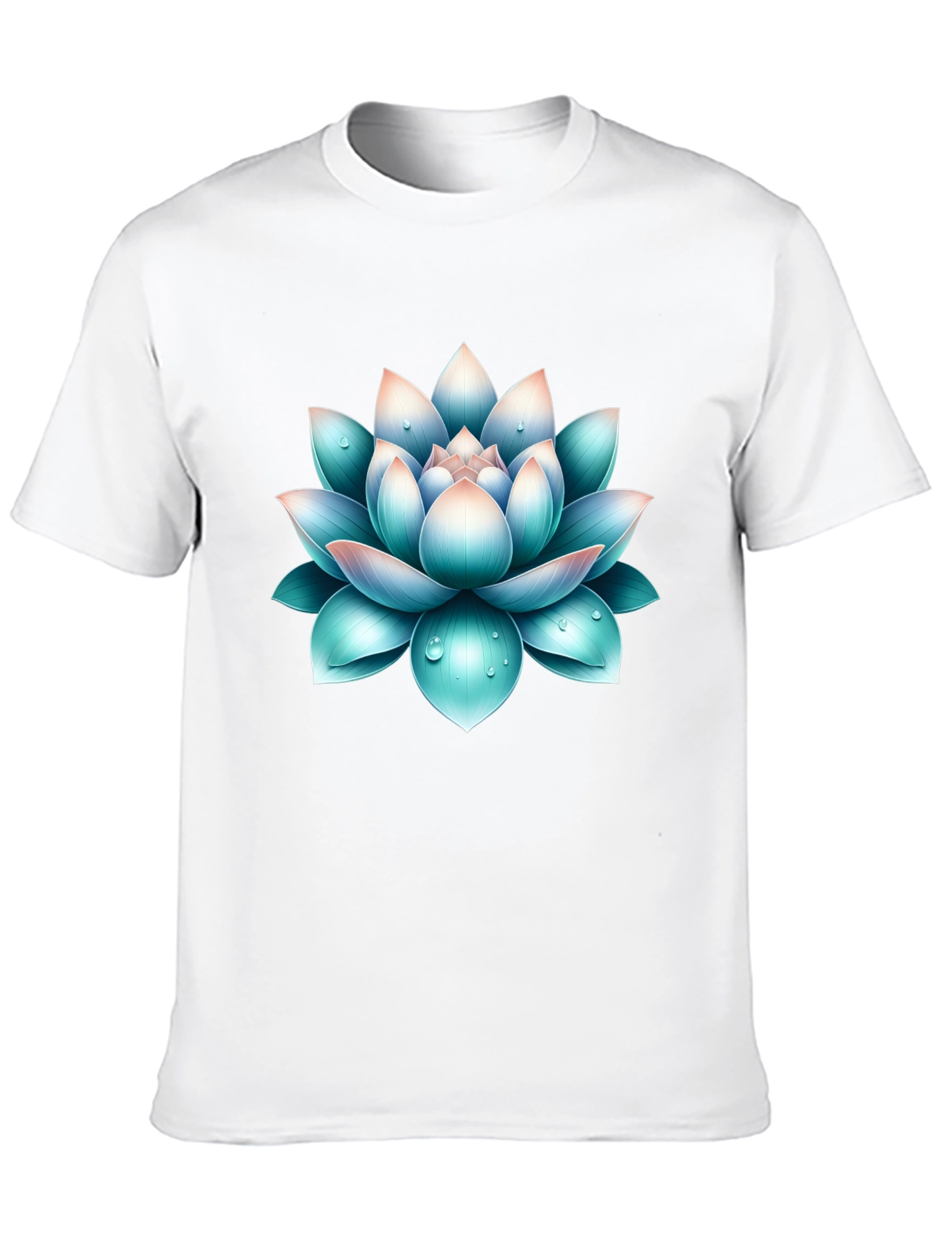 Black Lotus Flower Graphic Print Black T-Shirt view 10