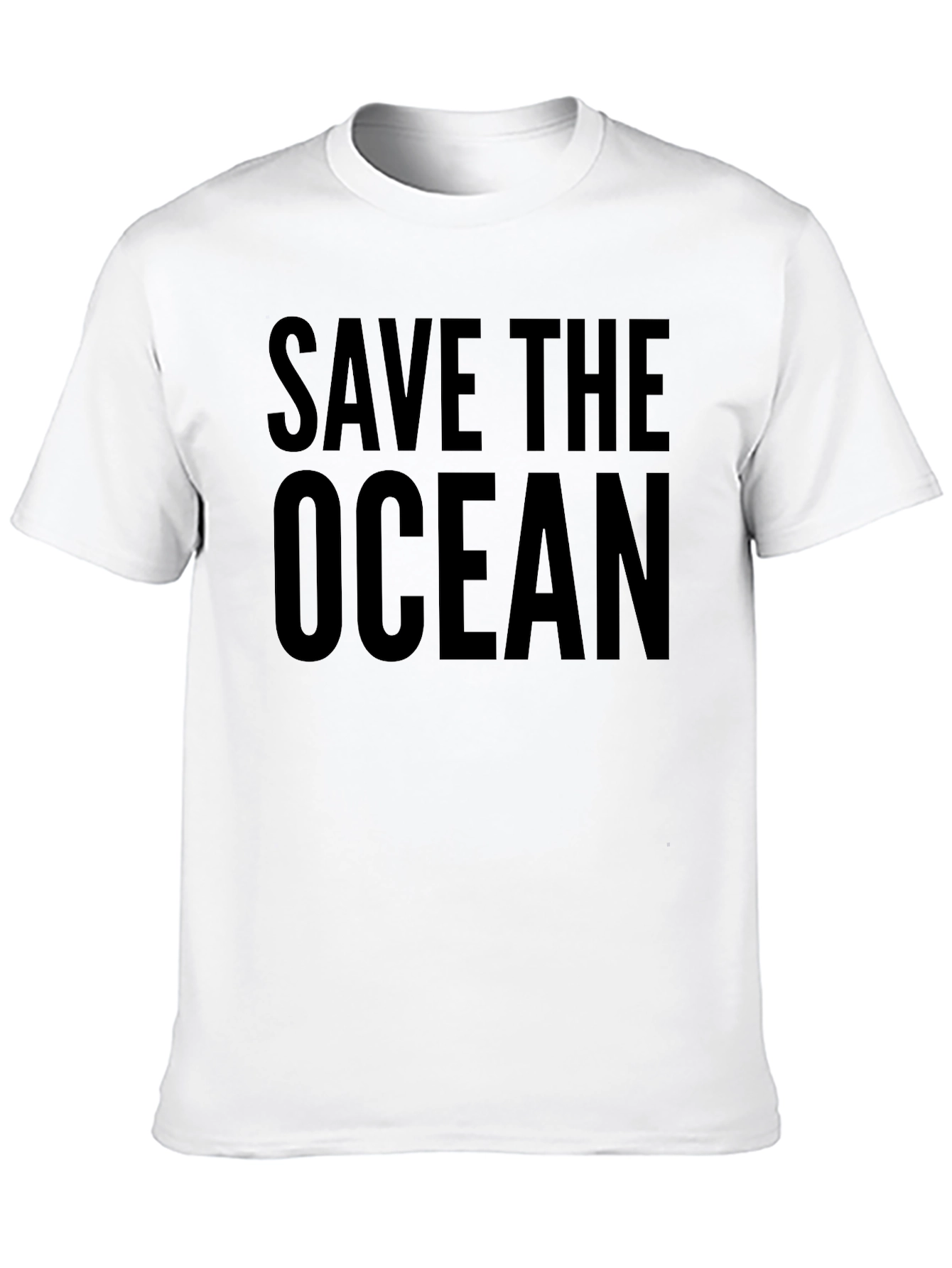 Black Save the Ocean Black Graphic Tee view 10