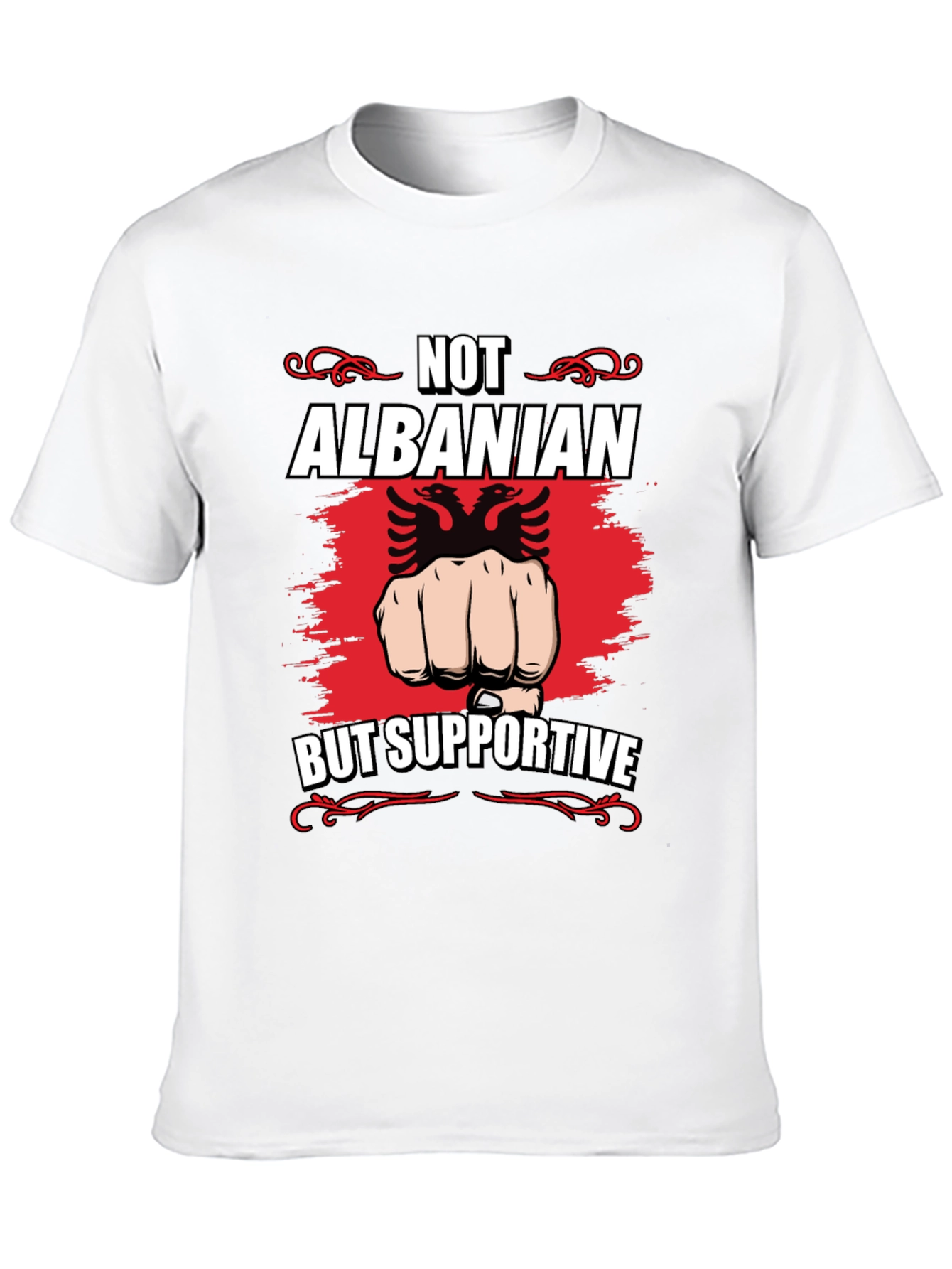 Black Albanian Supporter Graphic T-Shirt view 10