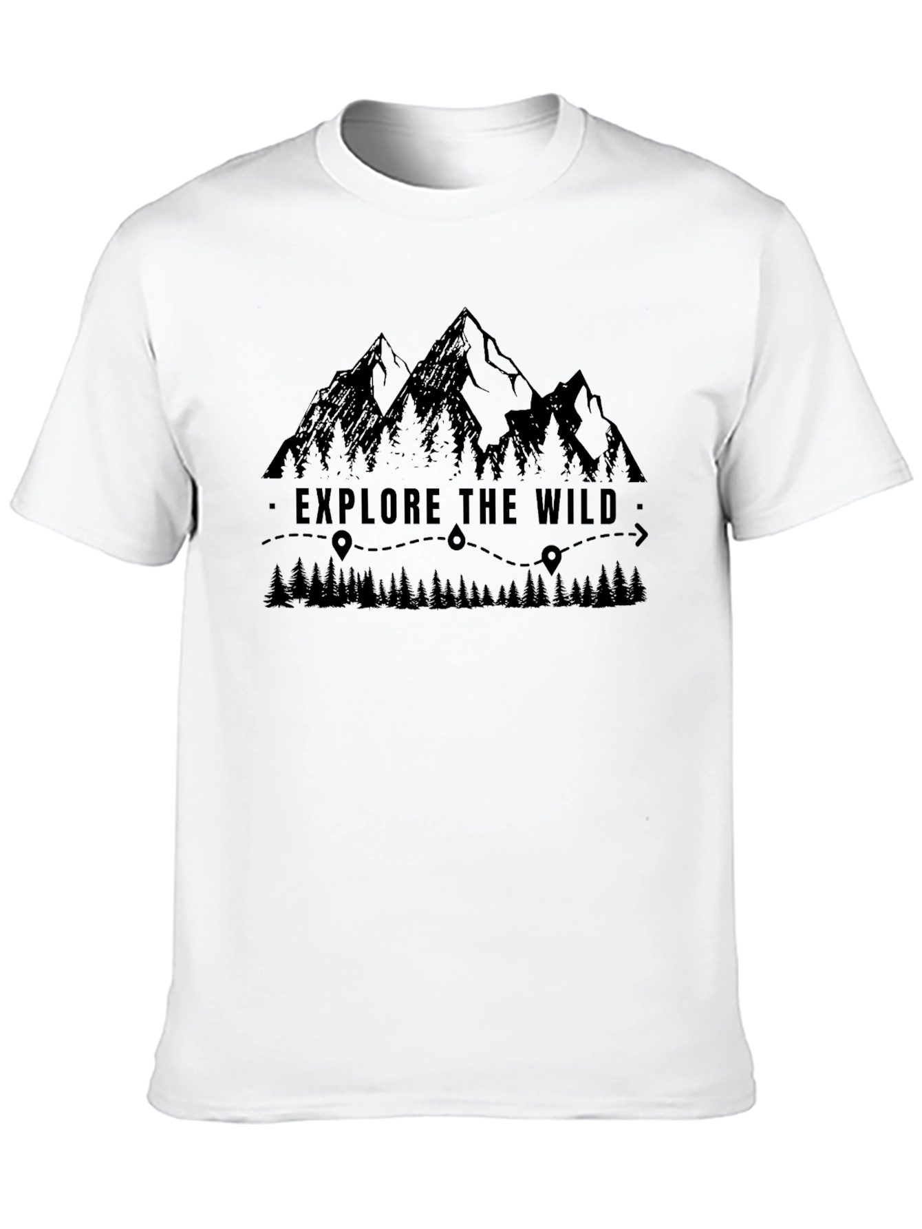 Black Explore the Wild Mountain Graphic T-Shirt view 10