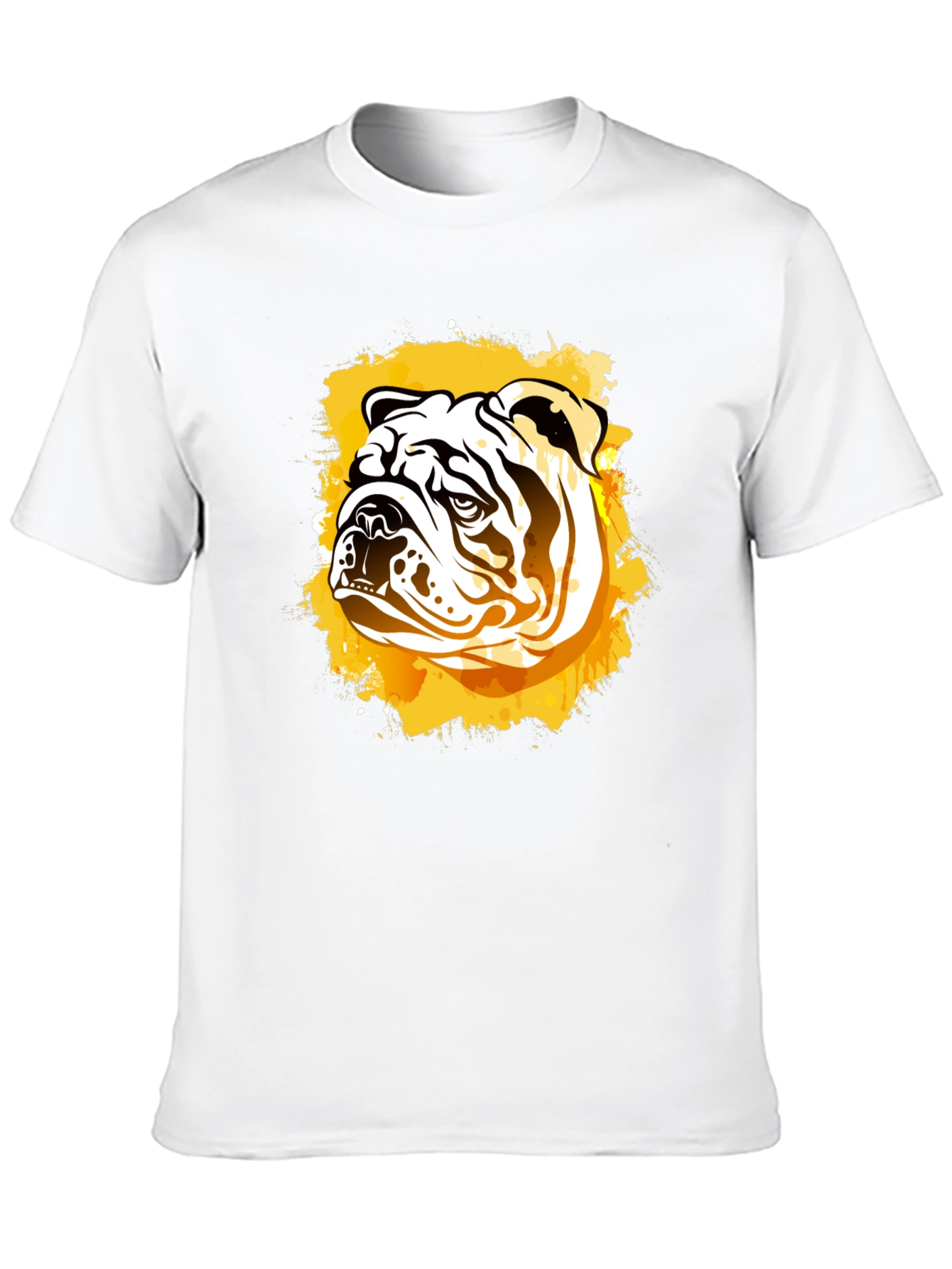 Black Bulldog Graphic Print Black T-Shirt view 10