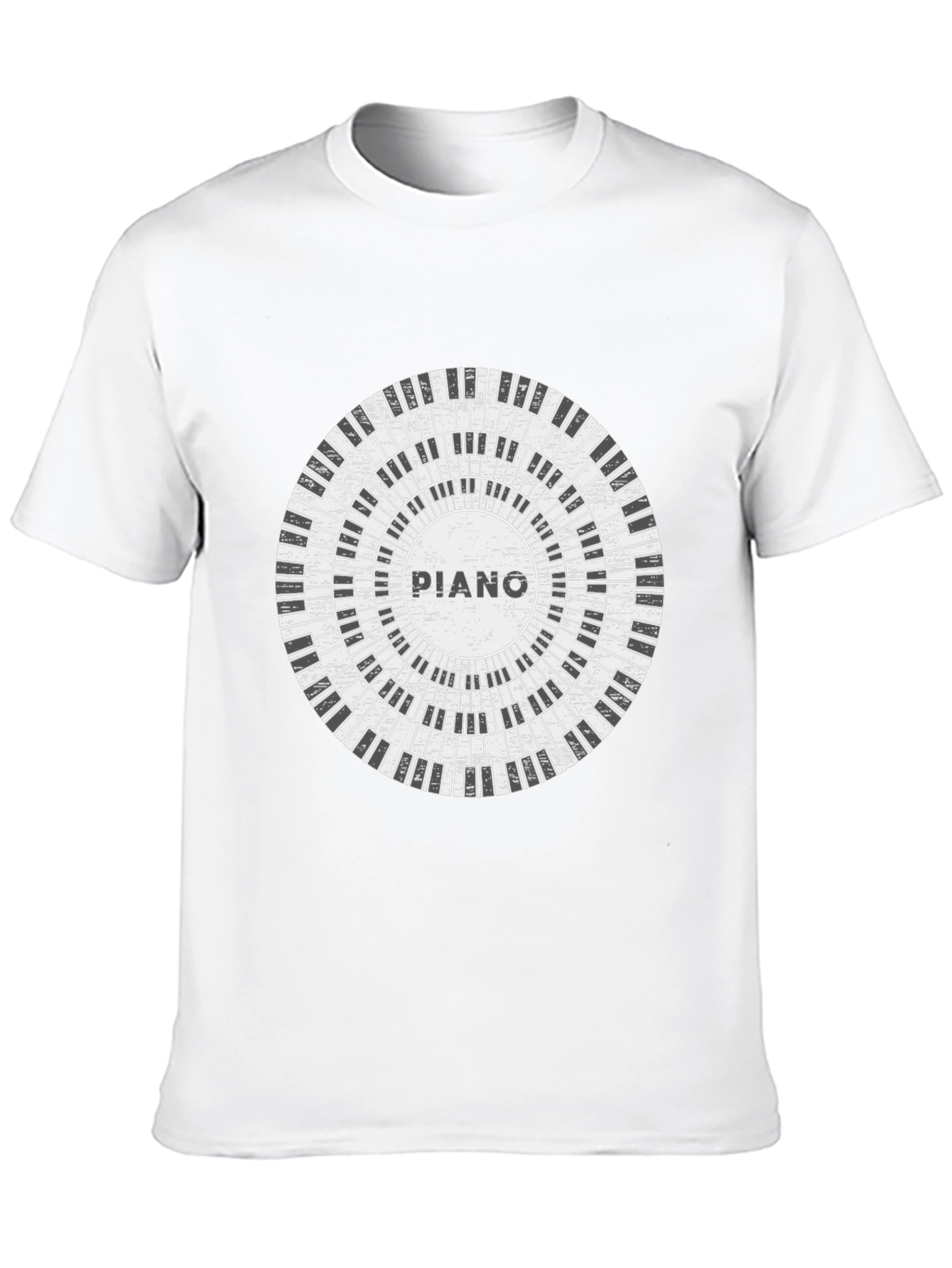 Black Piano Keys Circle Graphic Tee view 10