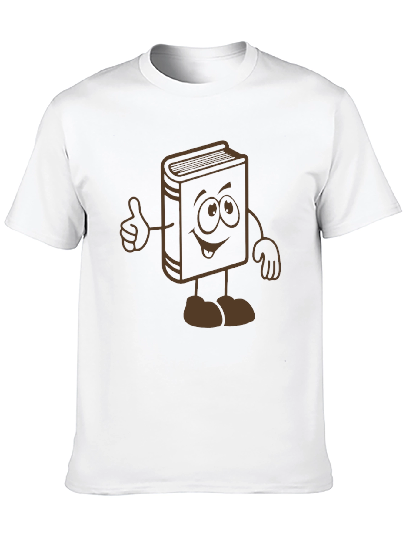 Black Cartoon Book Graphic Tee - Black Cotton Blend view 10