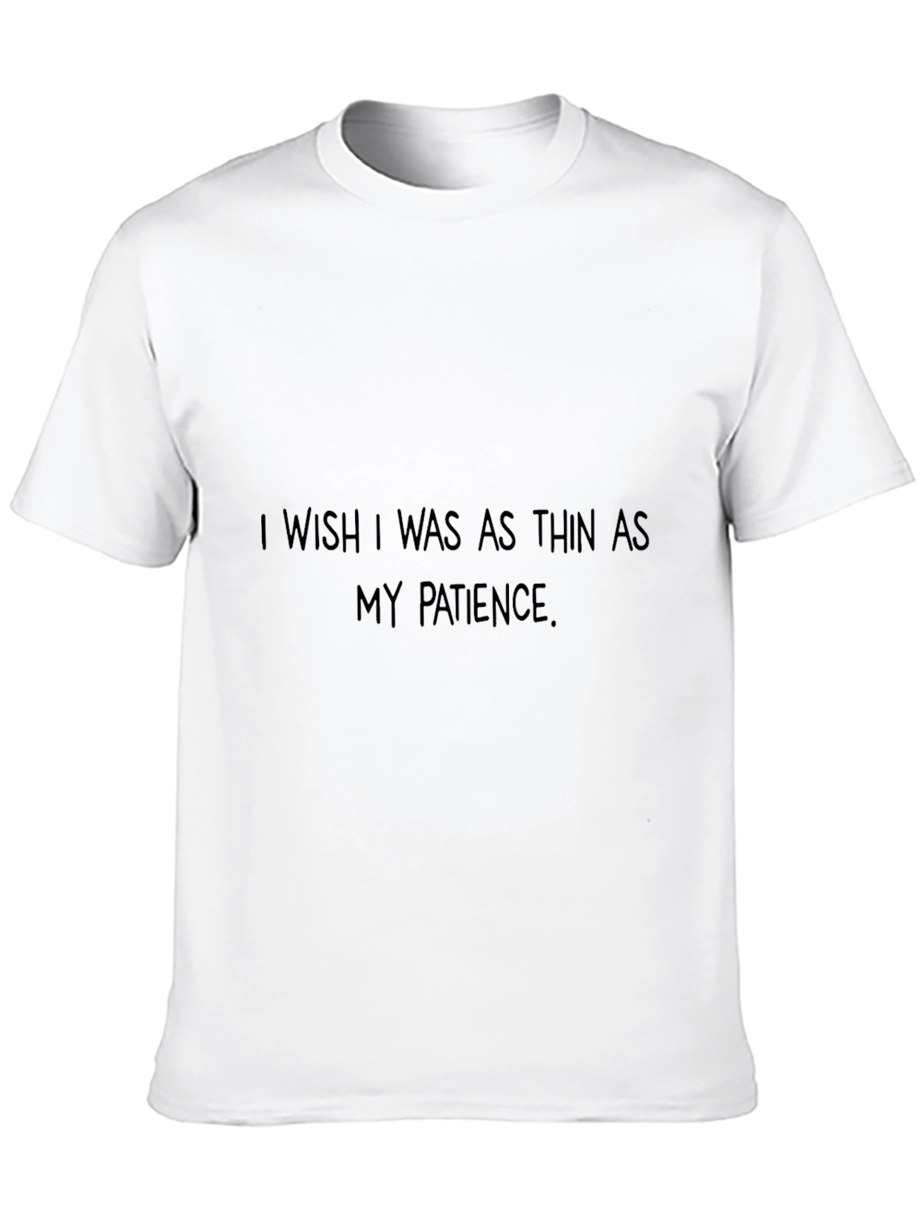 Black Funny 'Patience' Graphic Tee - Unisex Black T-Shirt view 10