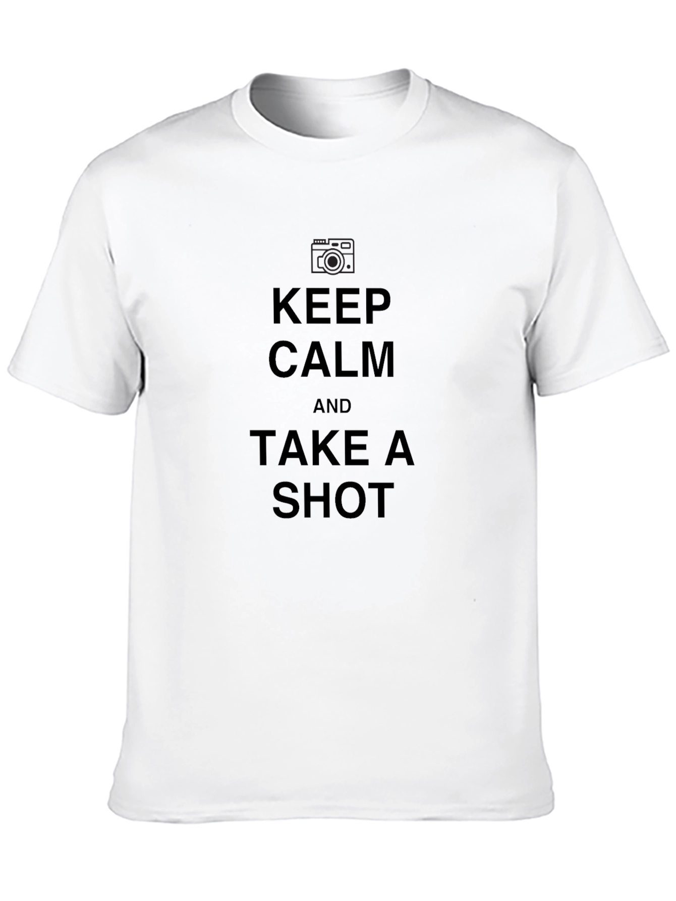 Black Keep Calm Take a Shot Black T-Shirt view 10