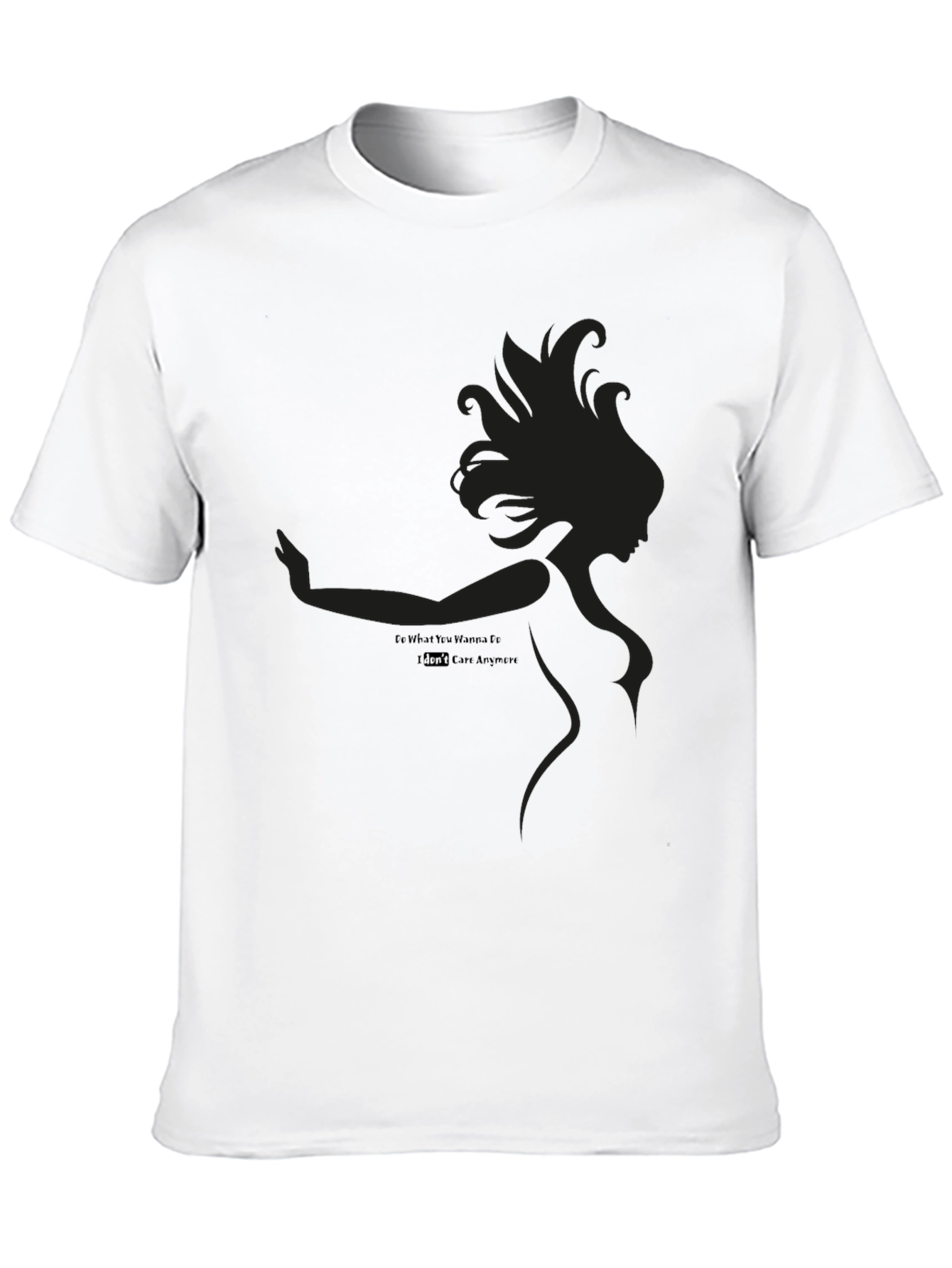Black Edgy Silhouette Graphic Black T-Shirt view 10
