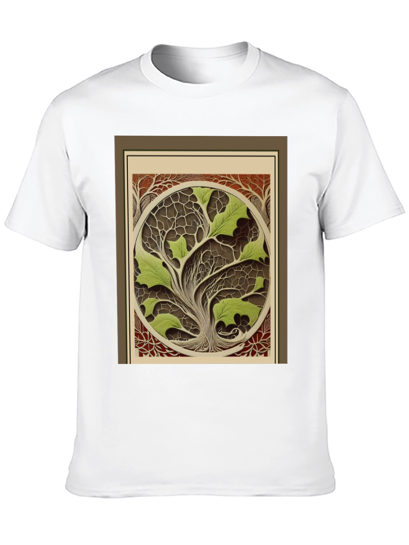 Black Arboreal Art T-Shirt - Nature Inspired Design view 10