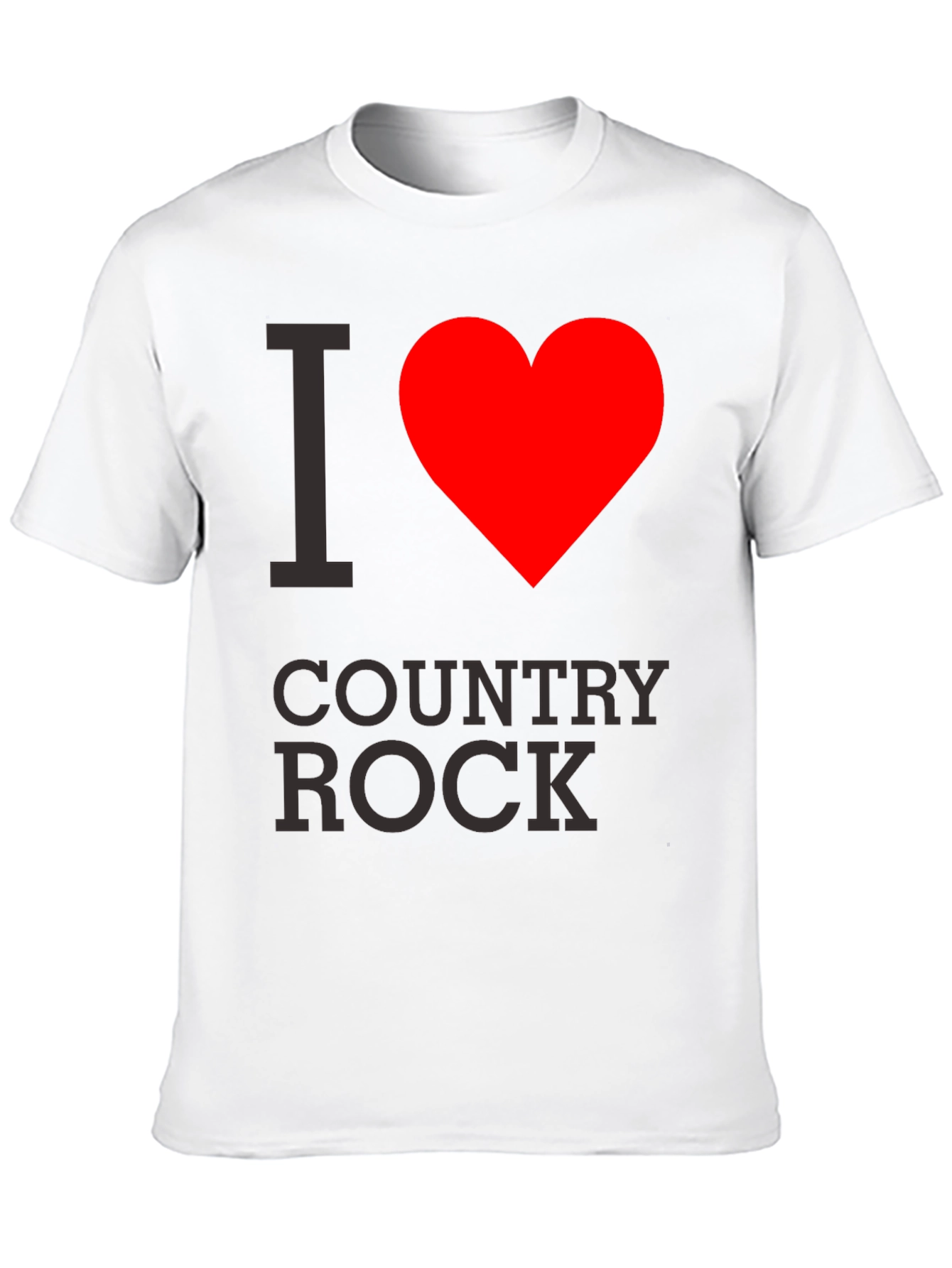Black I Heart Country Rock Black T-Shirt view 10