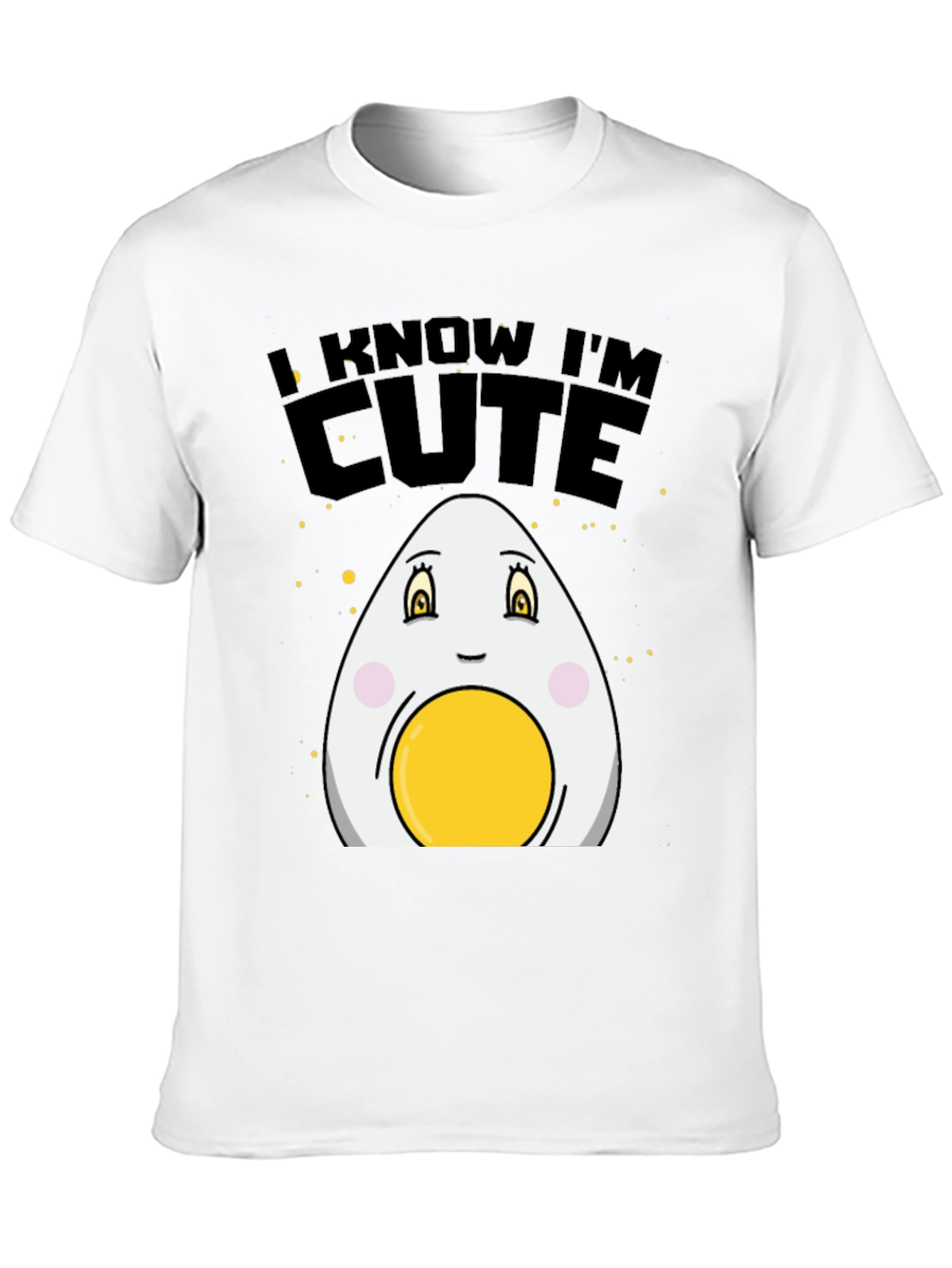 Black Cute Egg Graphic T-Shirt - Funny Foodie Tee view 10
