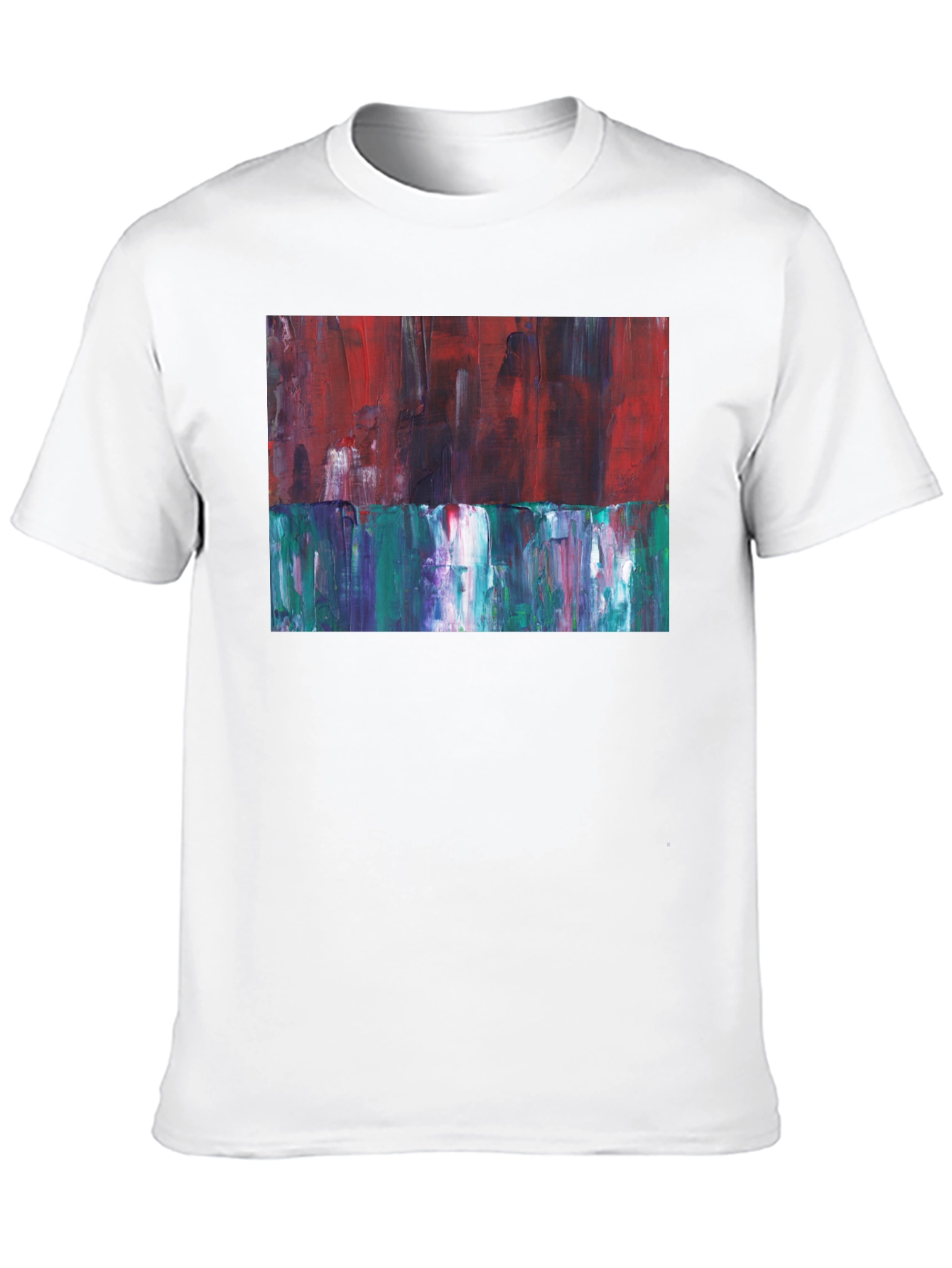 Black Abstract Expression Tee - Artistic Fashion Statement view 10