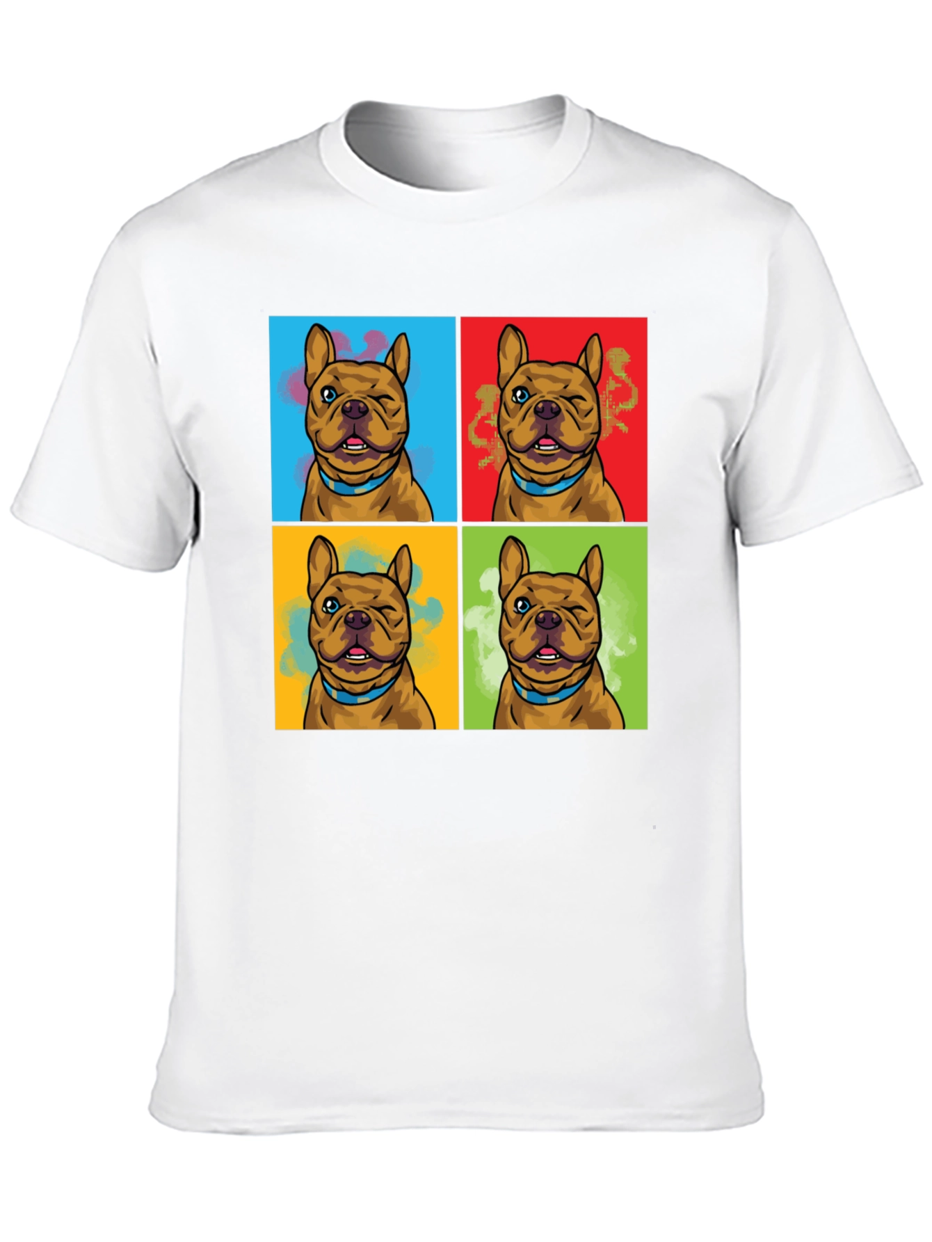 Black Pop Art Bulldog Print T-Shirt view 10
