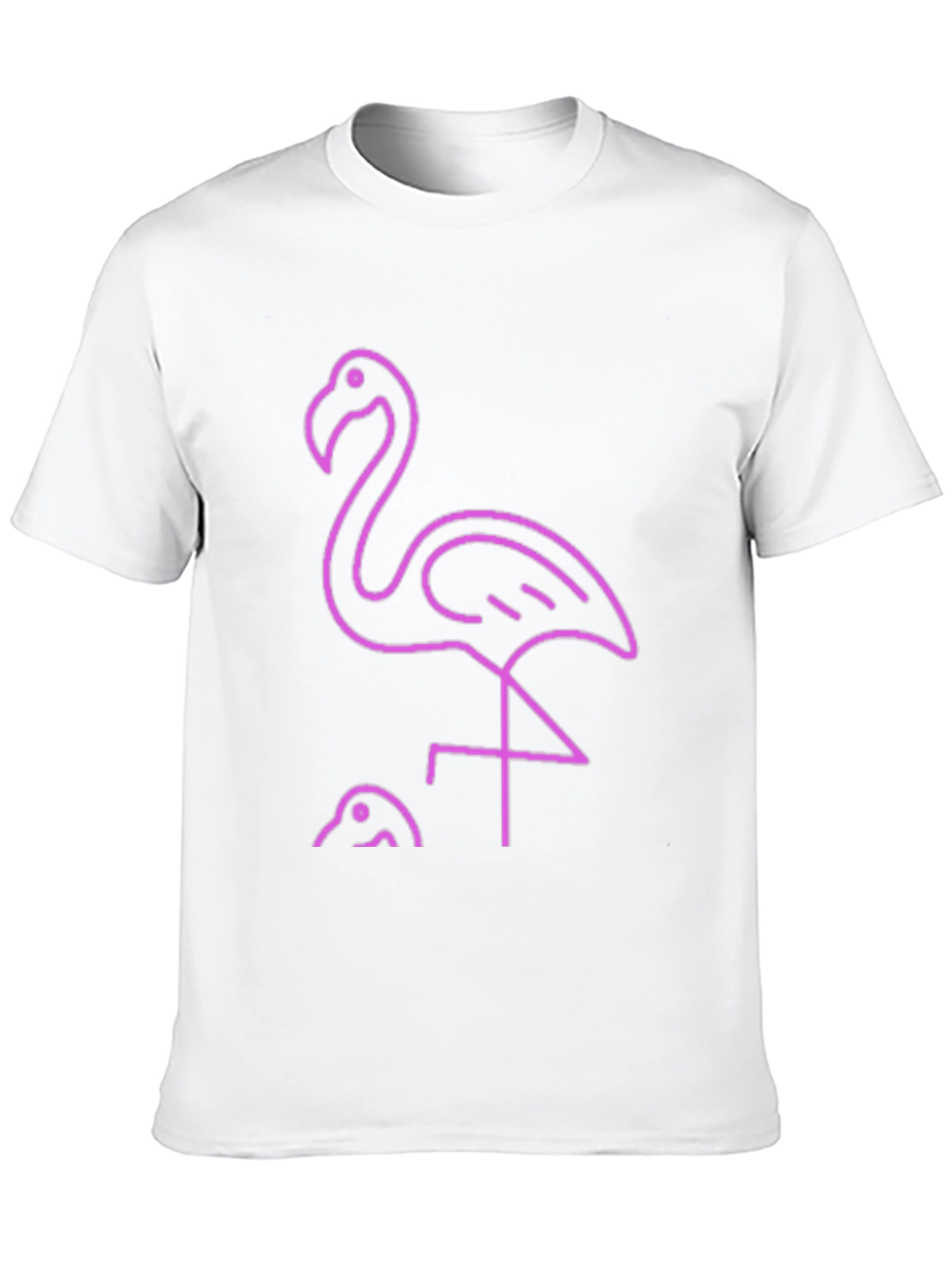 Black Neon Flamingo Graphic Tee - Stylish Black T-Shirt view 10