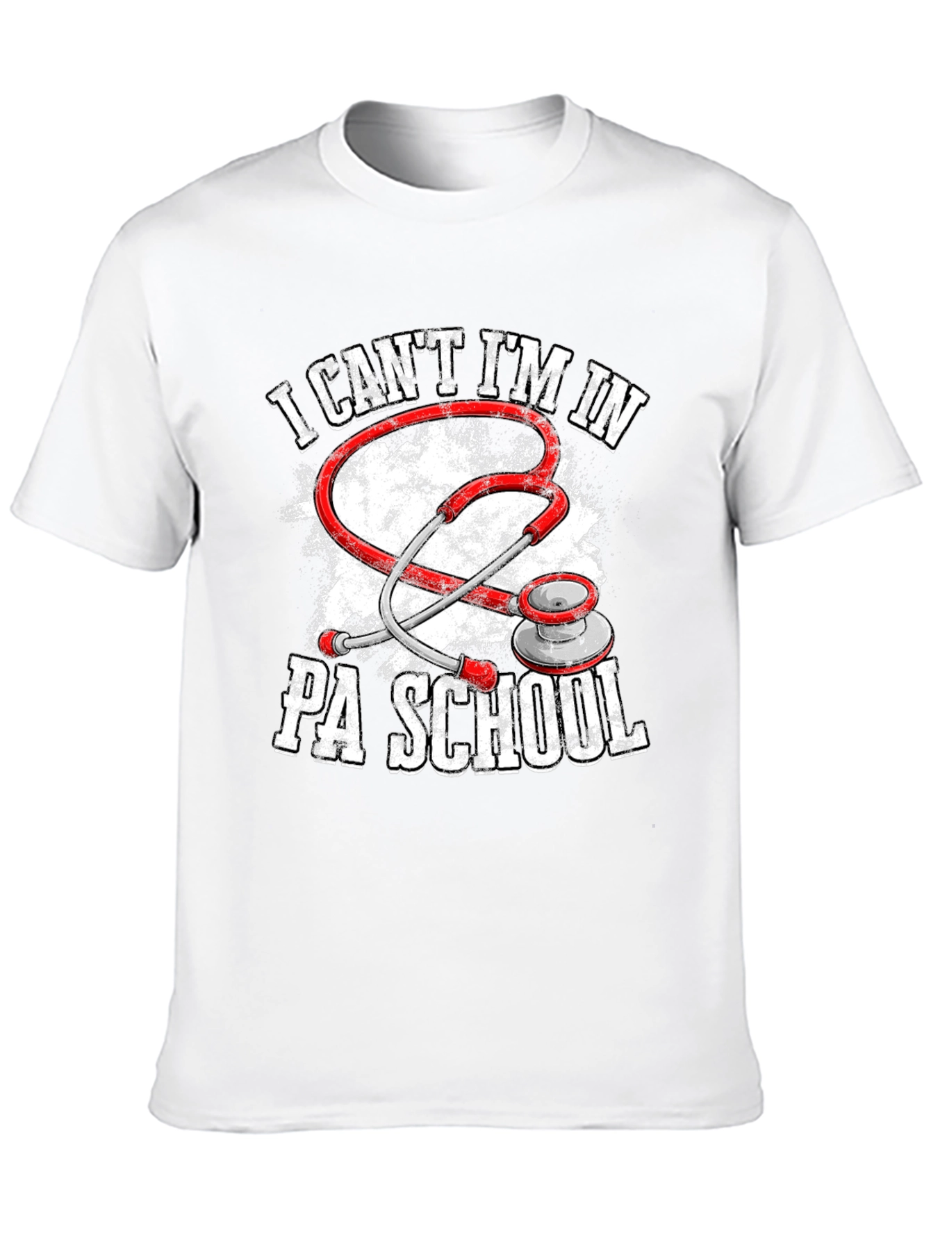 Black PA School Stethoscope Graphic Tee view 10