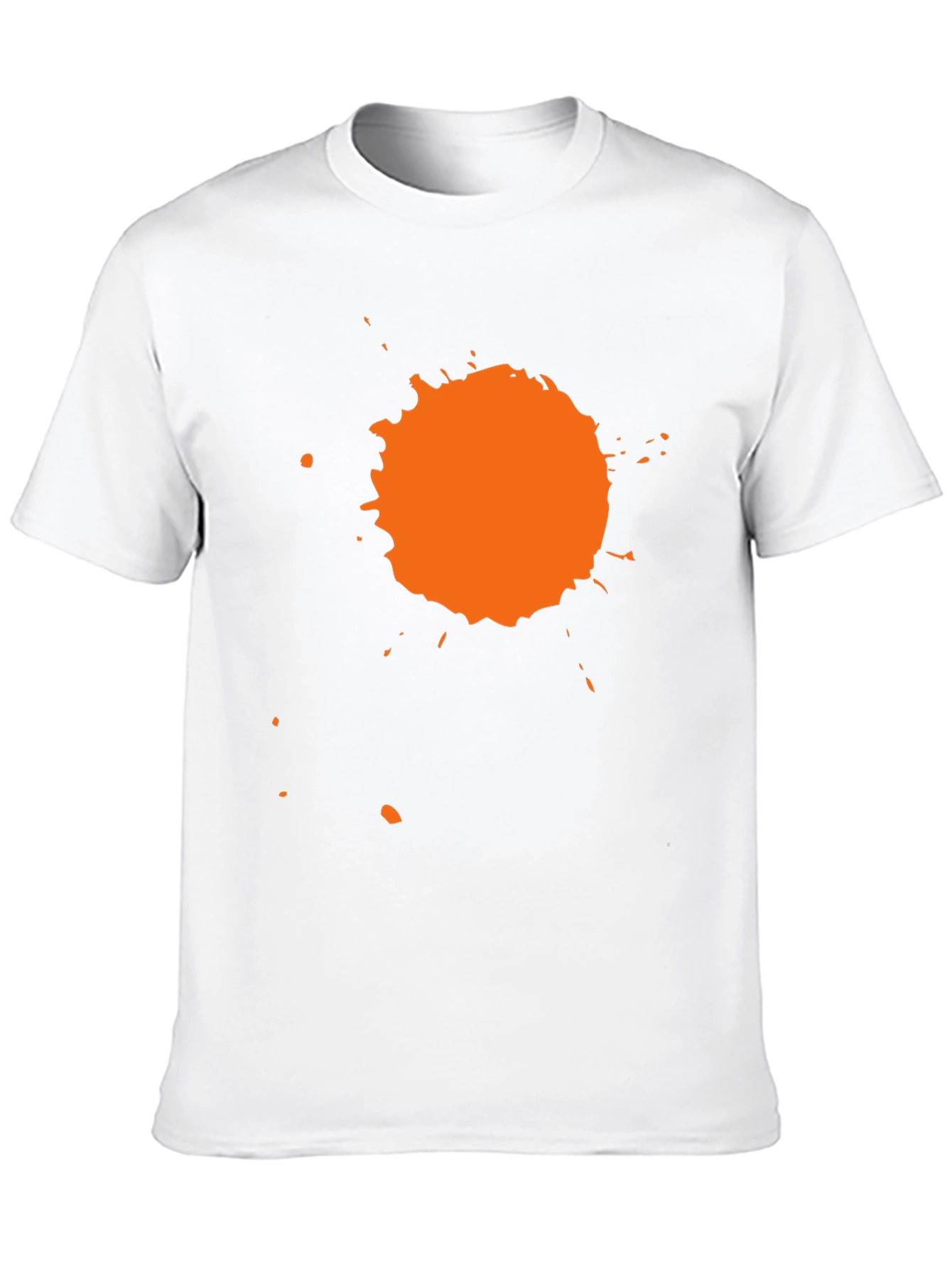 Black Black T-Shirt with Orange Splatter Design view 10