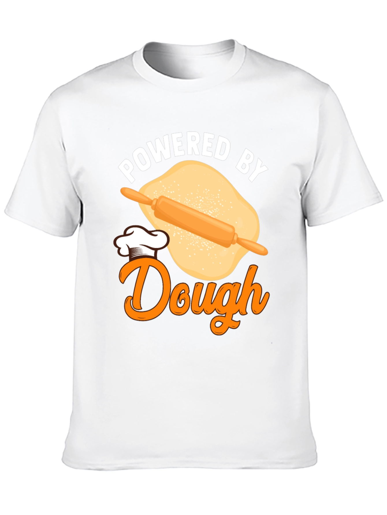 Black Powered by Dough Funny Baking T-Shirt view 10