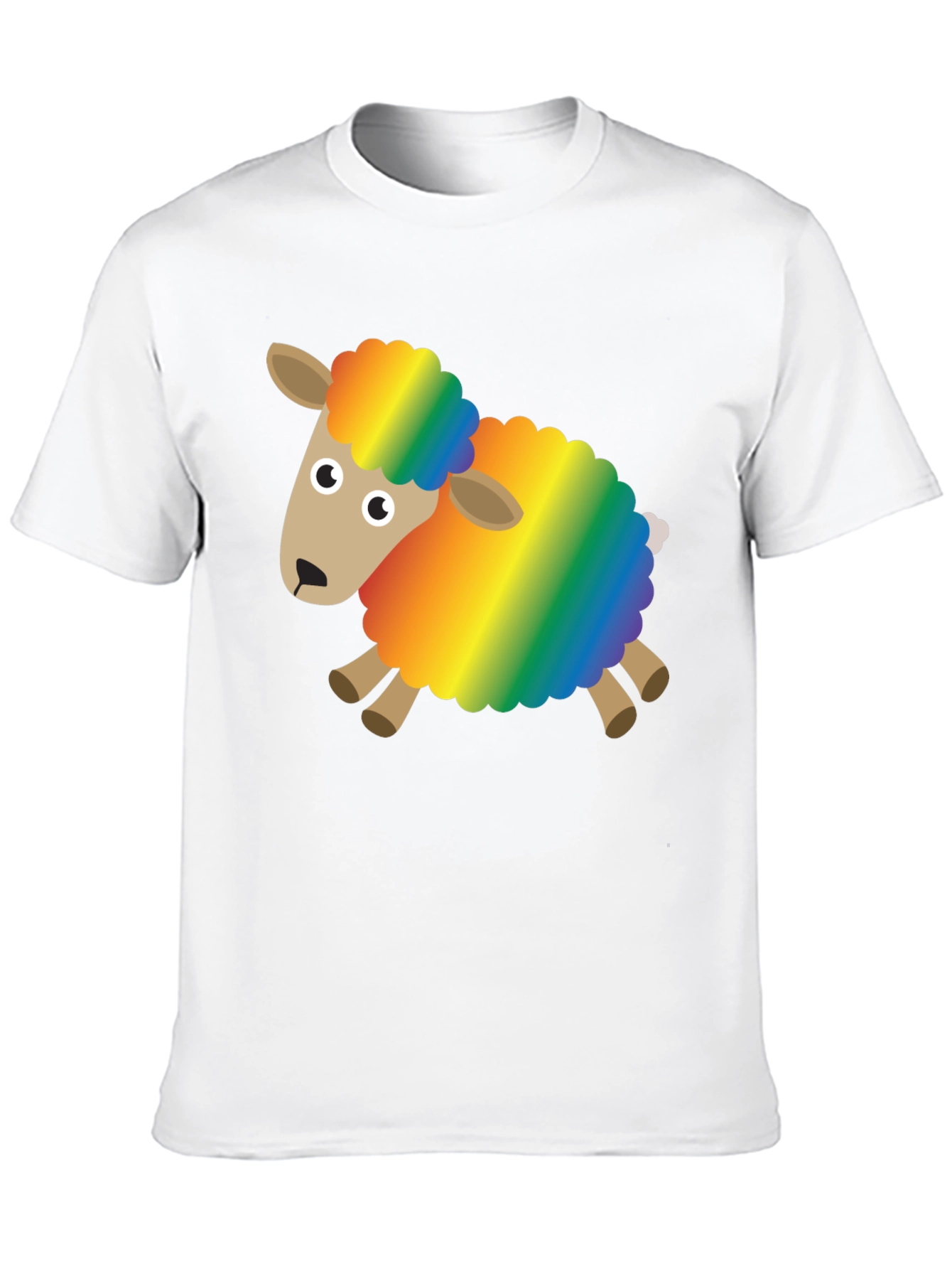 Black Rainbow Sheep Graphic Tee - Fun & Unique Design view 10