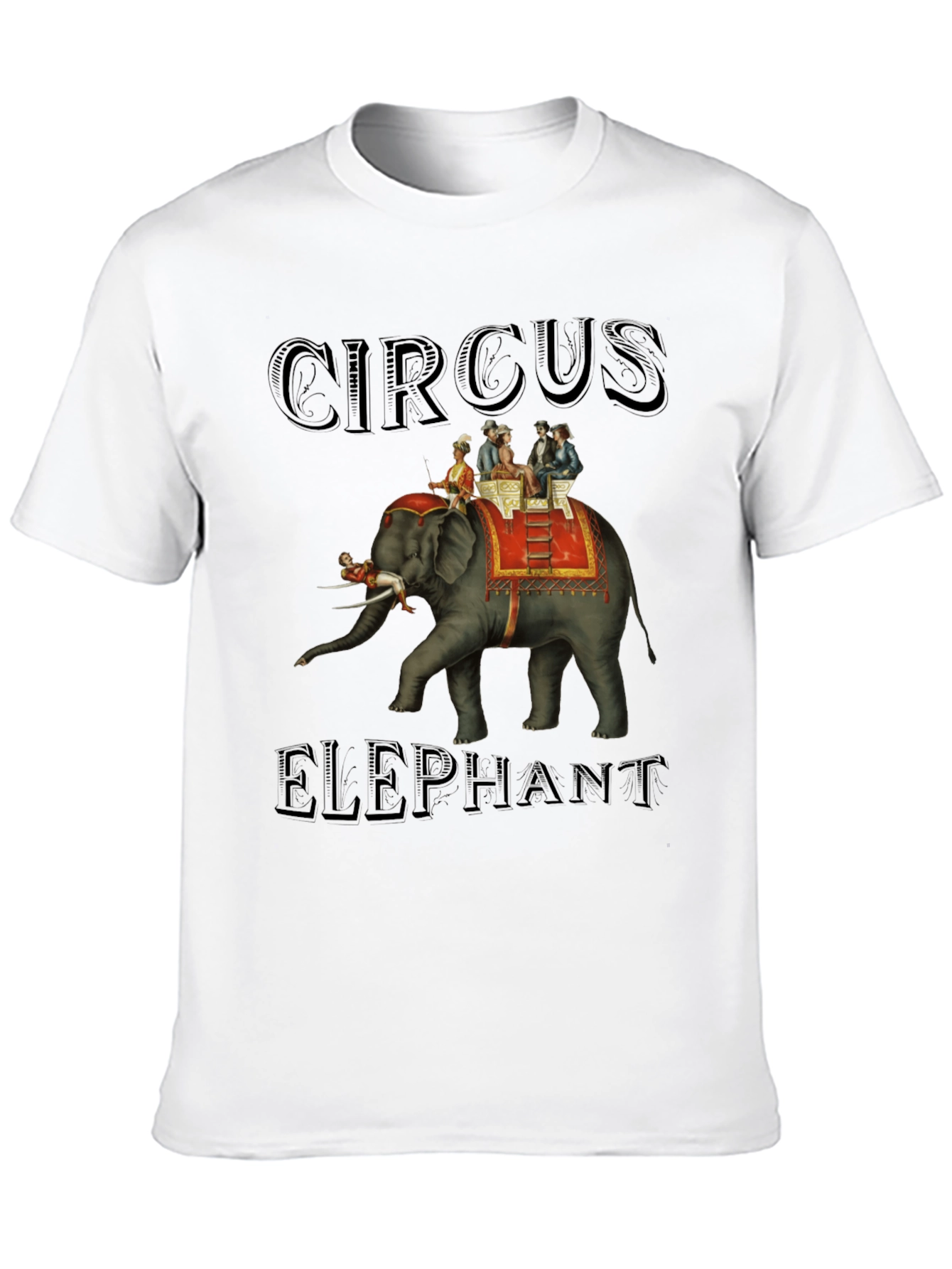 Black Circus Elephant Graphic Tee view 10