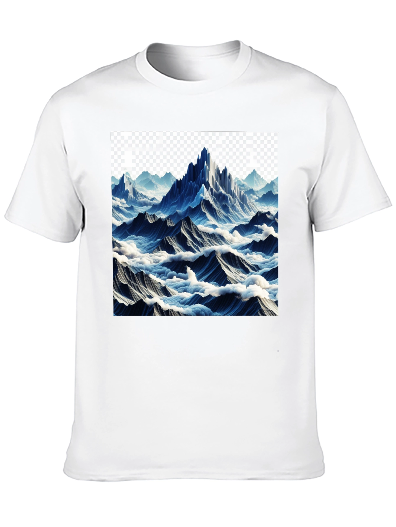 Black Mountainscape Graphic Tee - Black Cotton Comfort view 10