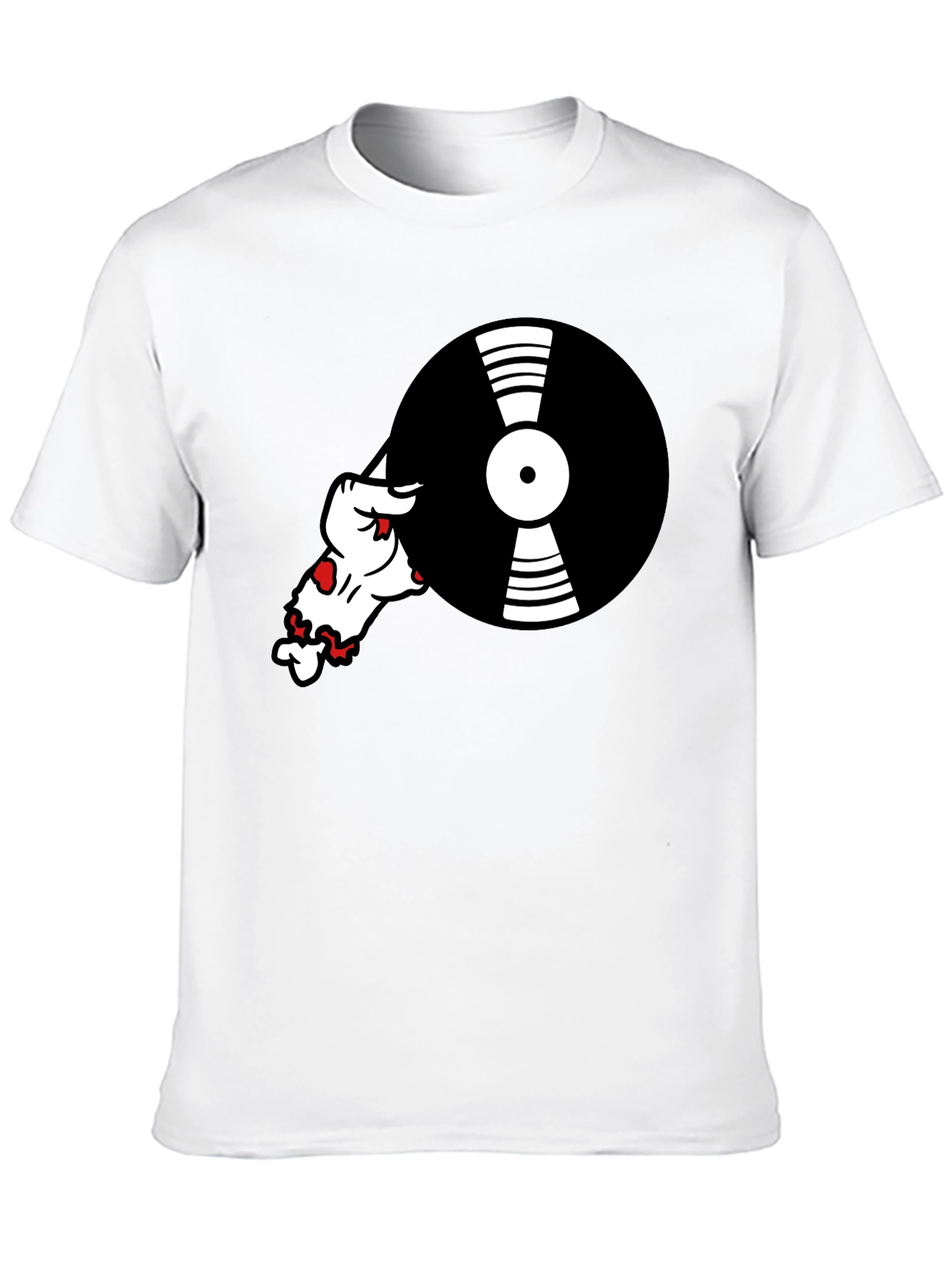 Black Cool DJ Dog Black T-Shirt view 10