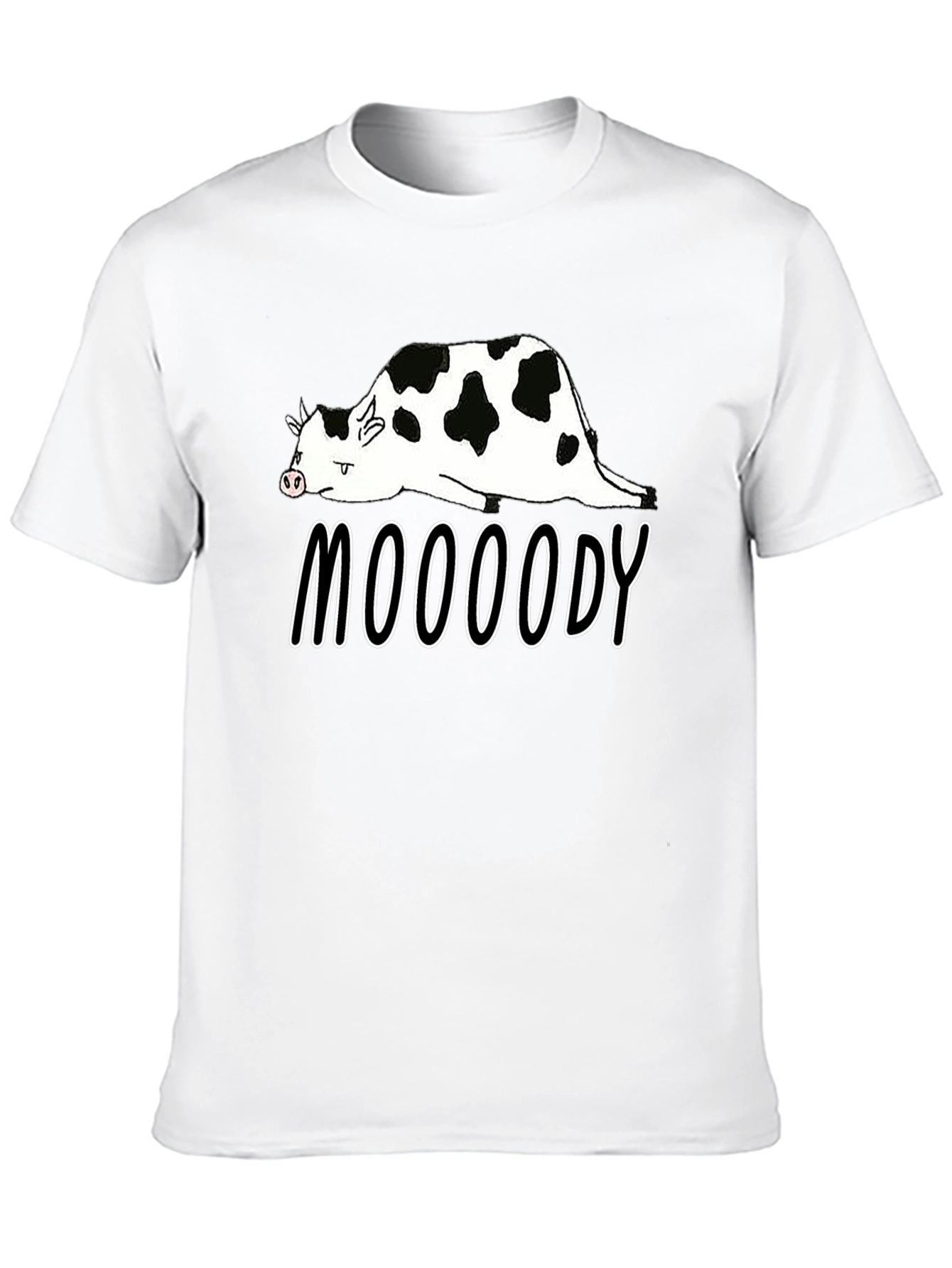 Black Mooooody Cow Graphic Tee - Funny Animal Shirt view 10