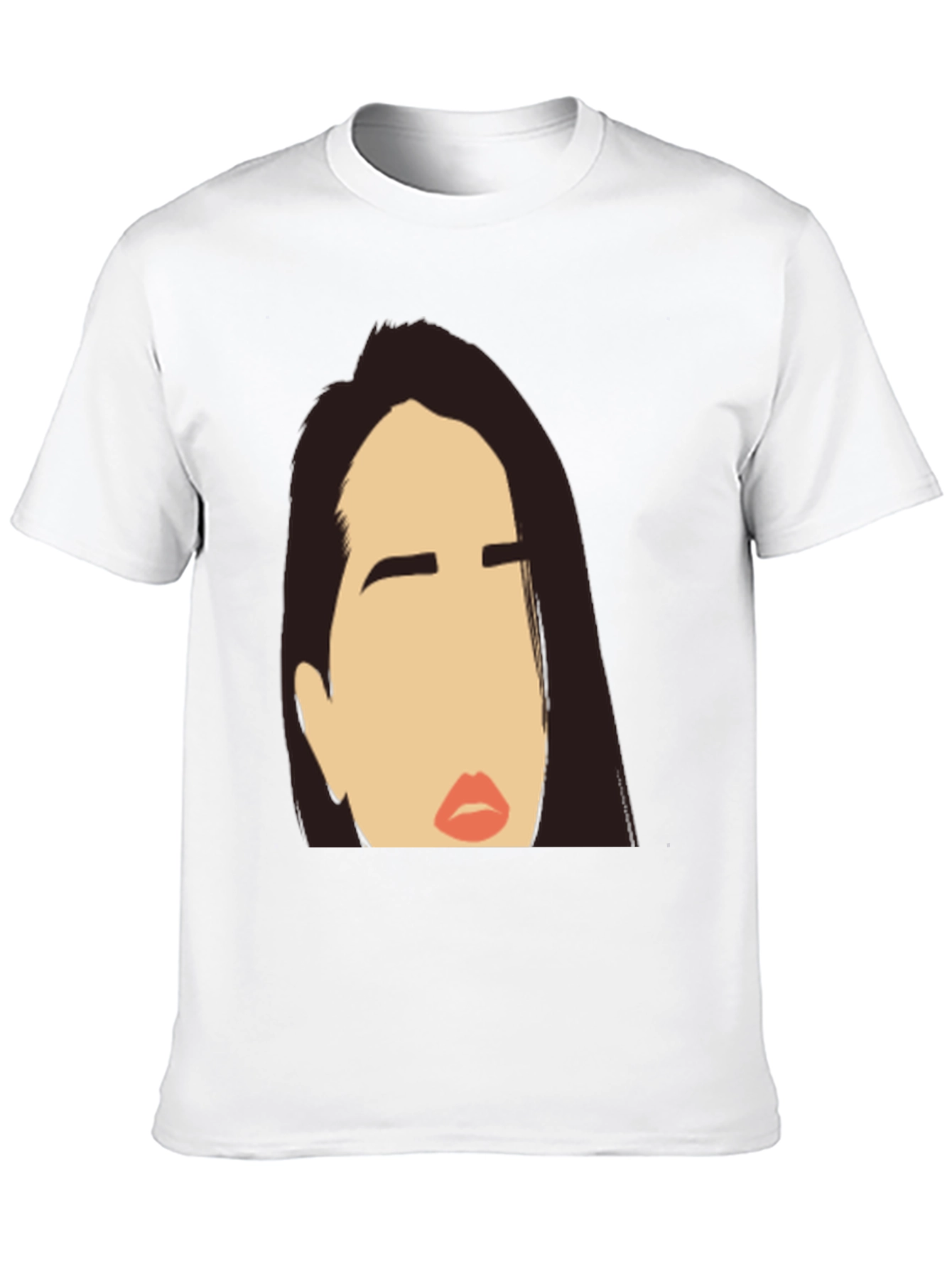 Black Abstract Face Black T-Shirt view 10