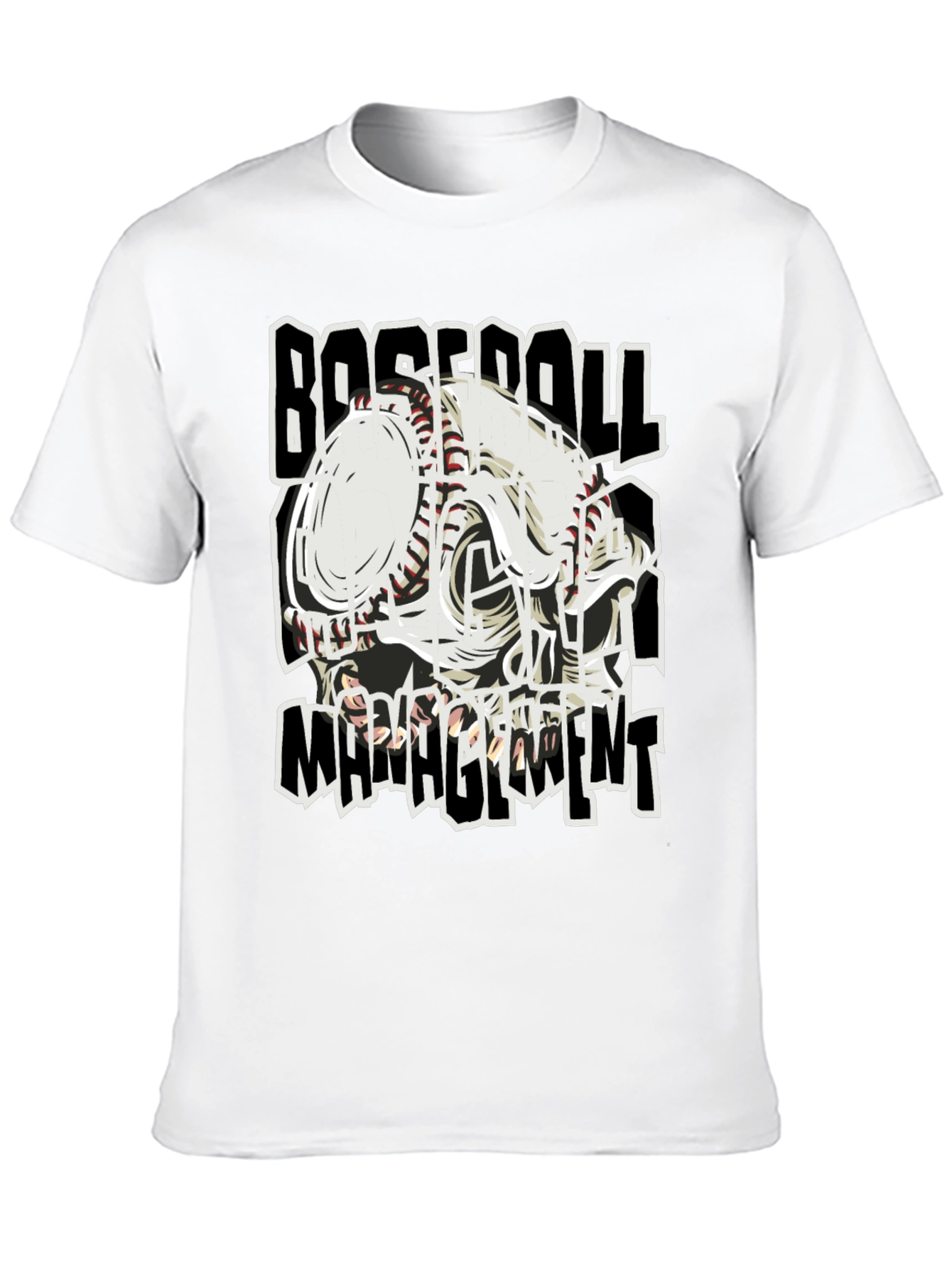 Black Baseball Management Graphic Tee view 10