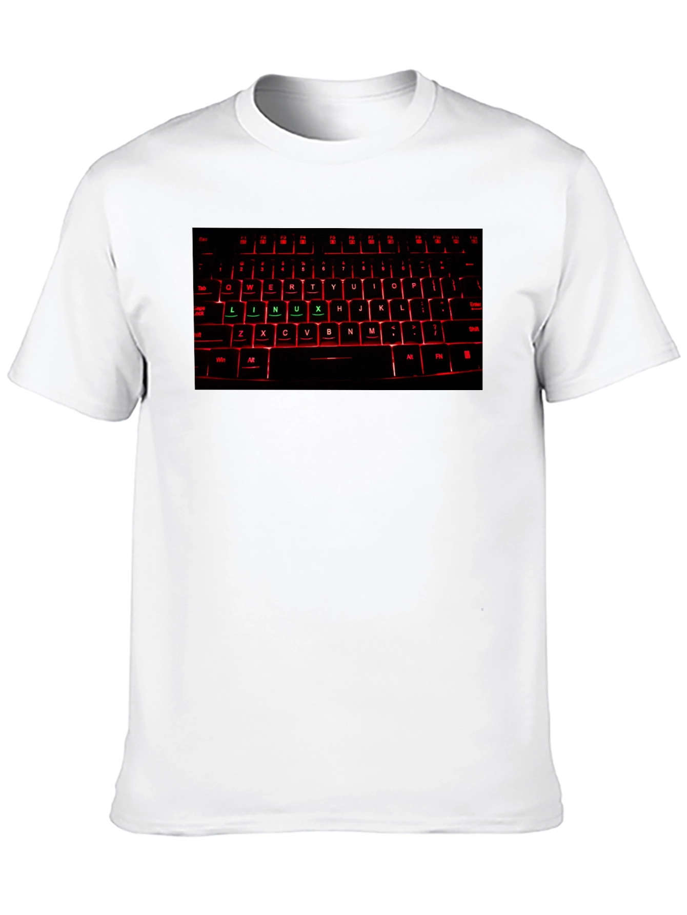 Black Linux Keyboard T-Shirt - Techie Gift view 10